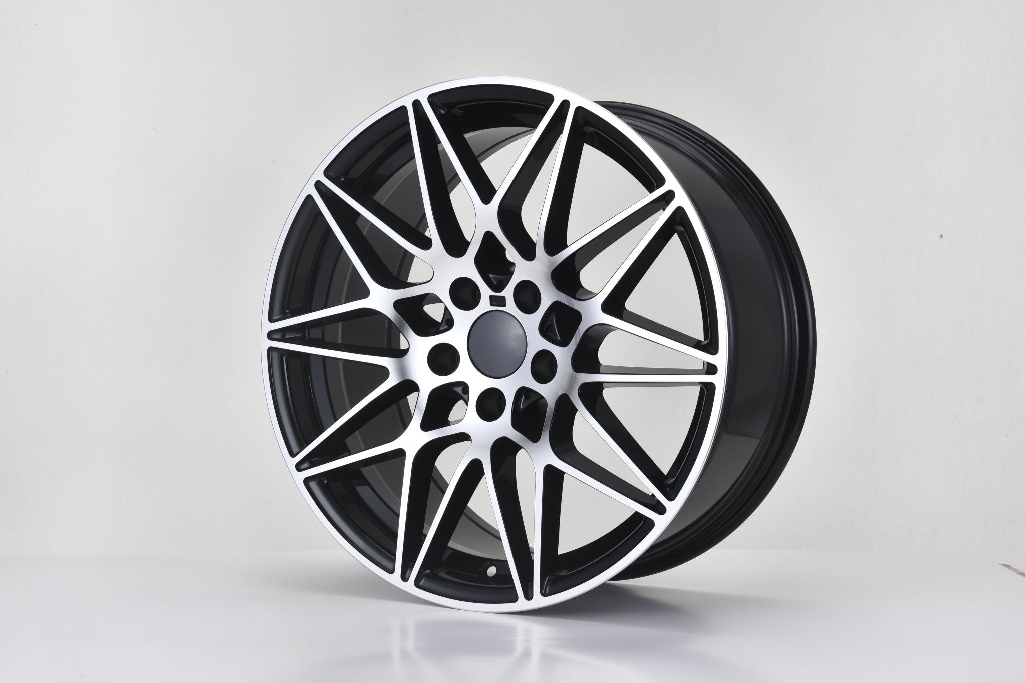 W709 D1147 Black Machined Face 19x9.5 ET34 5x120 CB72.6 - Gun Hill Tire House (WTW - WHOLESALE TIRES & WHEELS)