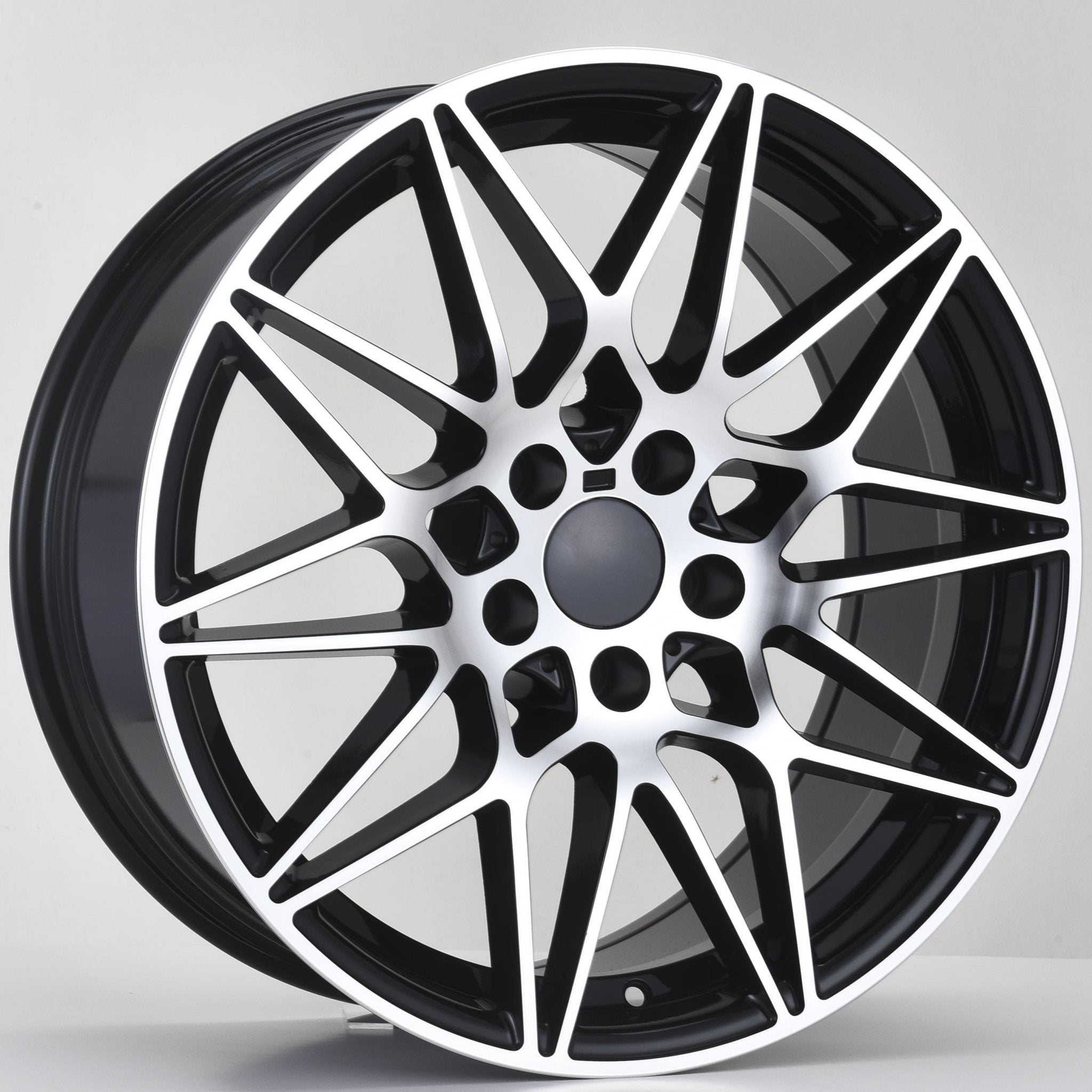 W709 Black Machined Face 19x8.5 ET35 5x120 CB72.6 - Gun Hill Tire House (WTW - WHOLESALE TIRES & WHEELS)