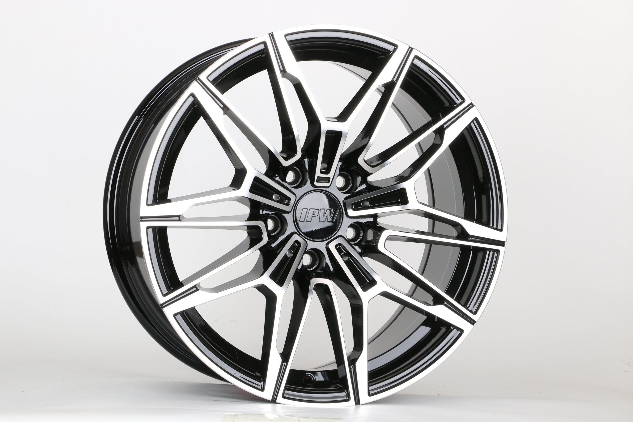 W714 D1677 Black Machined Face 19x9.0 ET35 5x120 CB72.56 - Gun Hill Tire House (WTW - WHOLESALE TIRES & WHEELS)