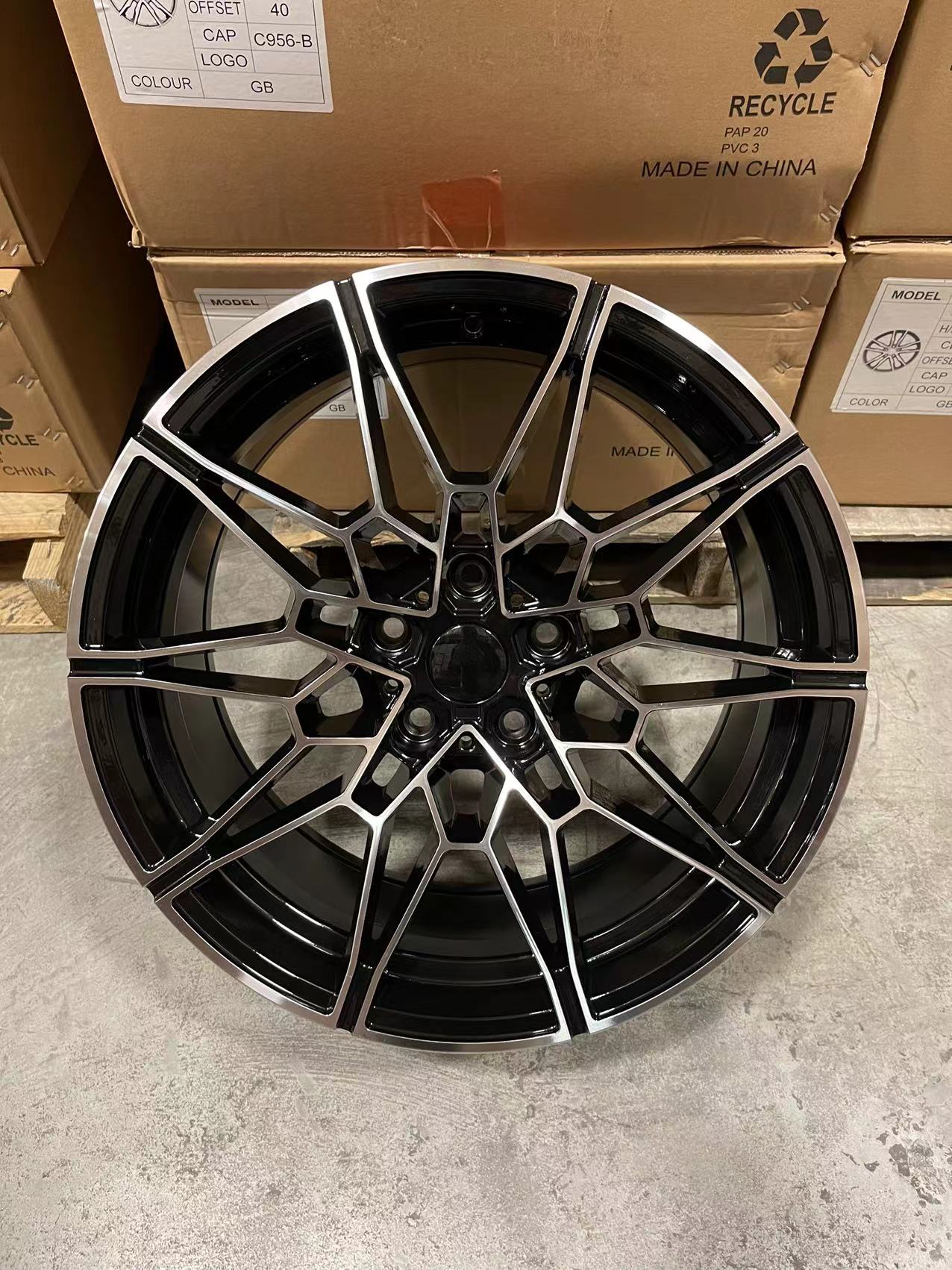 W718 D1674 Black Machined Face 19x9.0 ET35 5x120 CB 72.56 - Gun Hill Tire House (WTW - WHOLESALE TIRES & WHEELS)