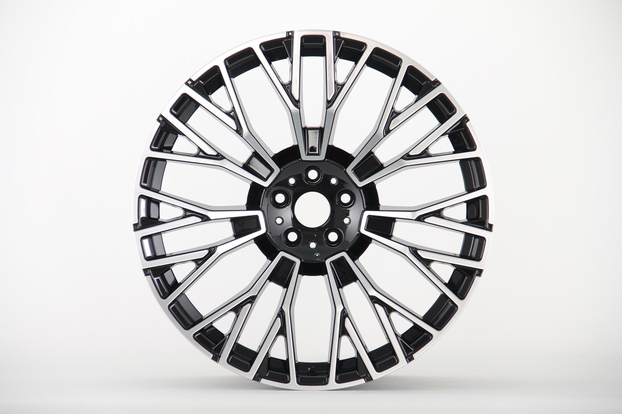 W721 F3038 Black Machined Face 22x9.5 ET37 5x120 CB74.1 - Gun Hill Tire House (WTW - WHOLESALE TIRES & WHEELS)