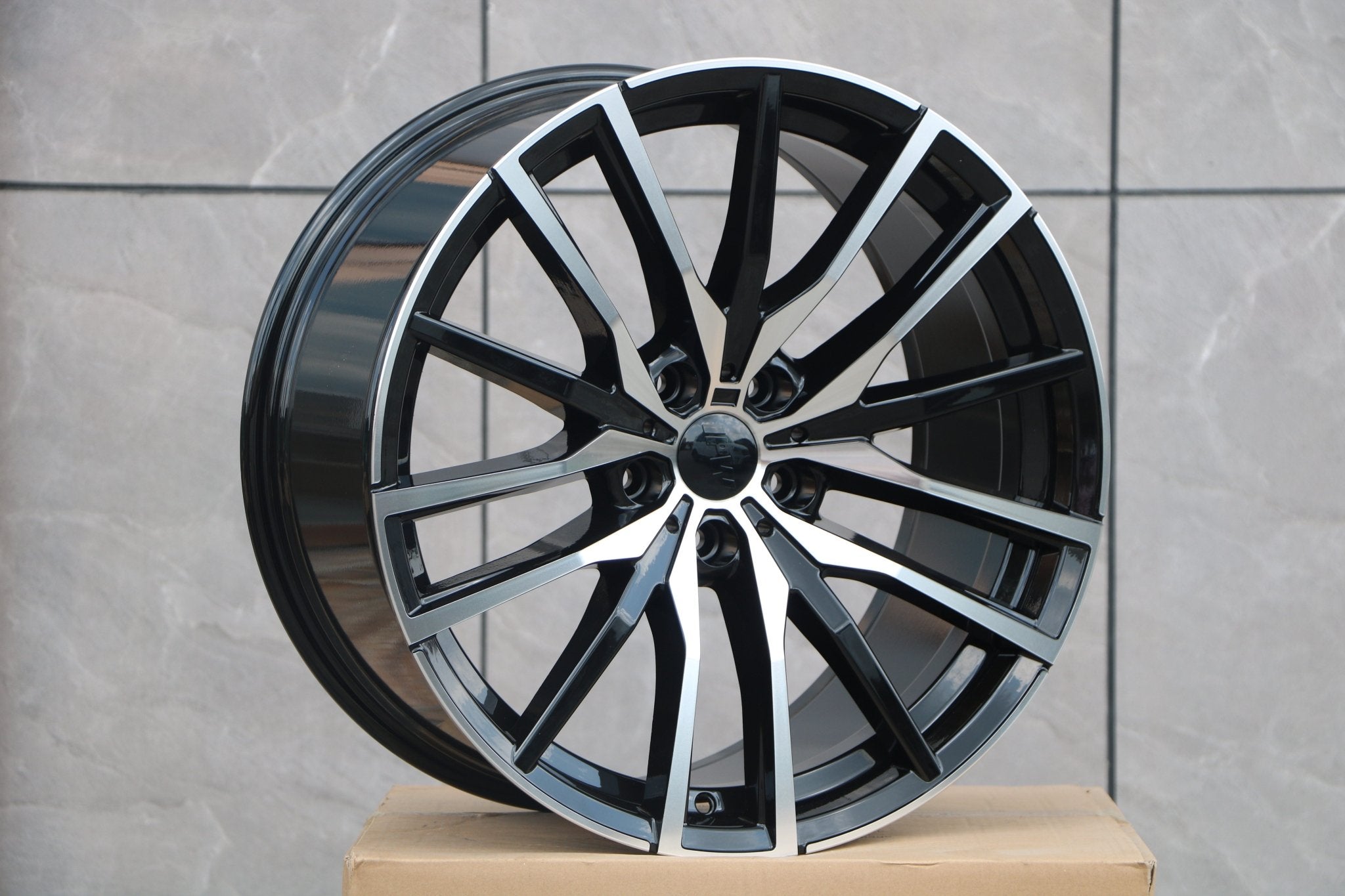 W726 D1473 Black Machined Face 20*11 ET35 5x112 CB66.6 - Gun Hill Tire House (WTW - WHOLESALE TIRES & WHEELS)
