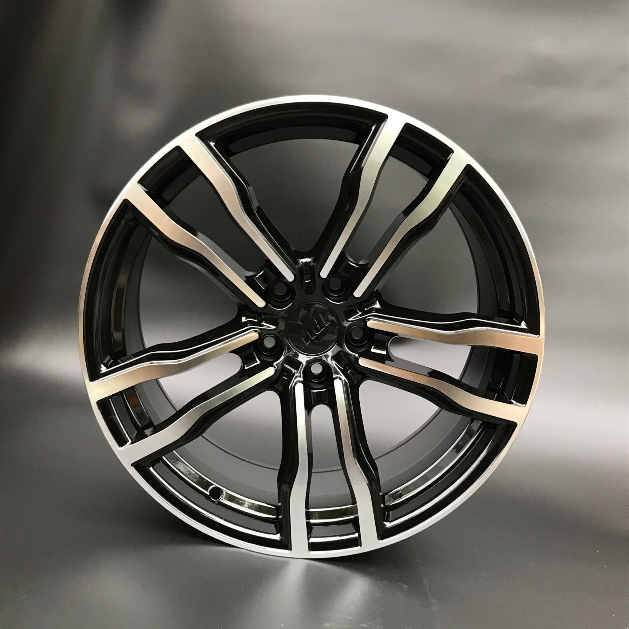 W732 1256 Black Machined Face 22x10.0 ET40 5x120 CB74.1 Cap C - 956 Logo Size 67.7MM - Gun Hill Tire House (WTW - WHOLESALE TIRES & WHEELS)