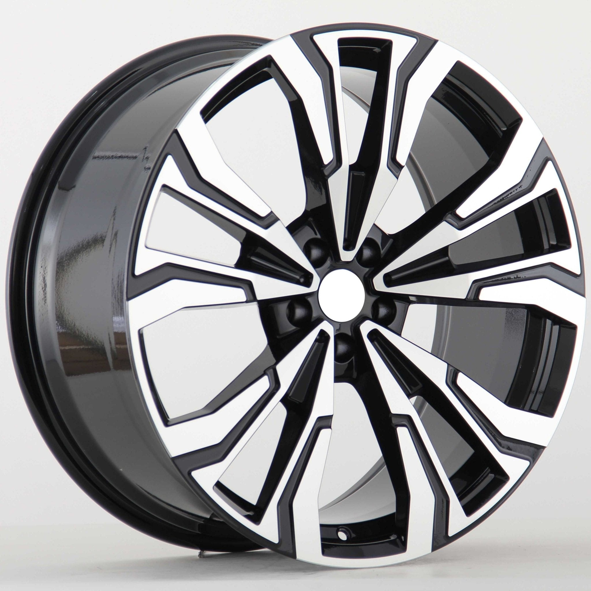 W747 IVF - 3175 Black Machined Face 22x9.5 ET30 5x120 CB74.1 - Gun Hill Tire House (WTW - WHOLESALE TIRES & WHEELS)