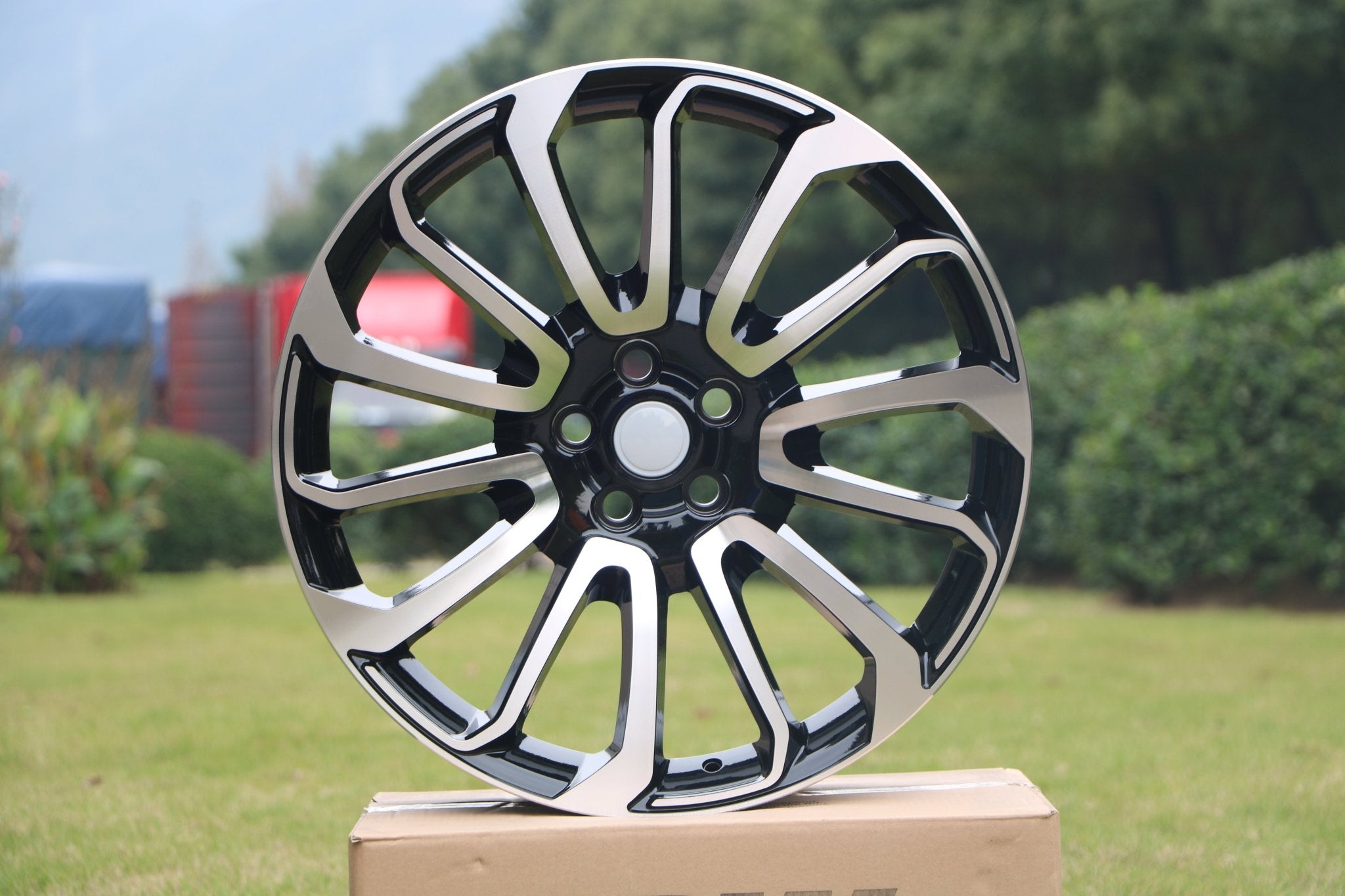 W795 D959 Black Machined Face 20*9.5 ET45 5*120 CB72.6 D959 - Gun Hill Tire House (WTW - WHOLESALE TIRES & WHEELS)