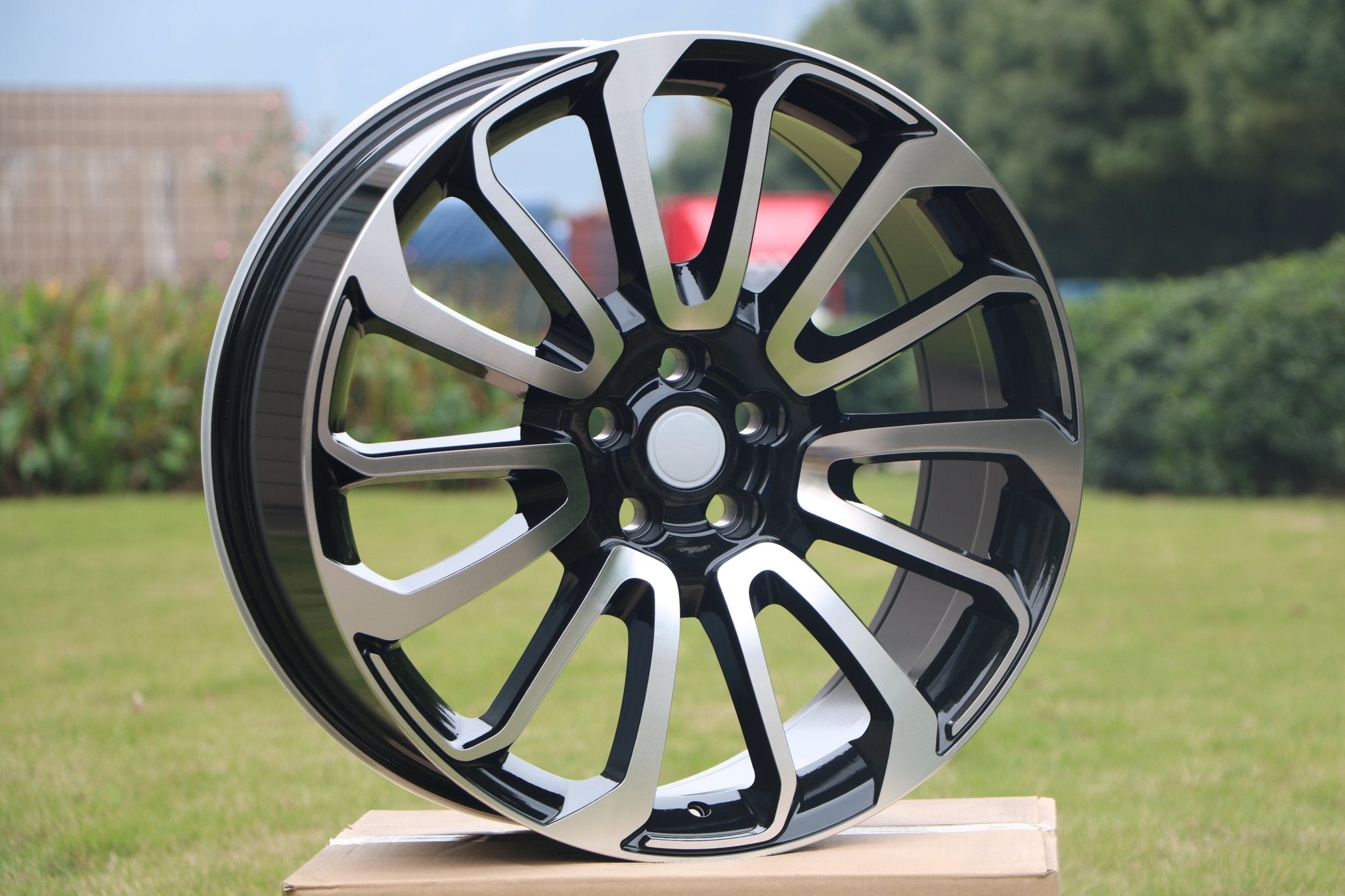 W795 D959 Black Machined Face 20*9.5 ET45 5*120 CB72.6 D959 - Gun Hill Tire House (WTW - WHOLESALE TIRES & WHEELS)