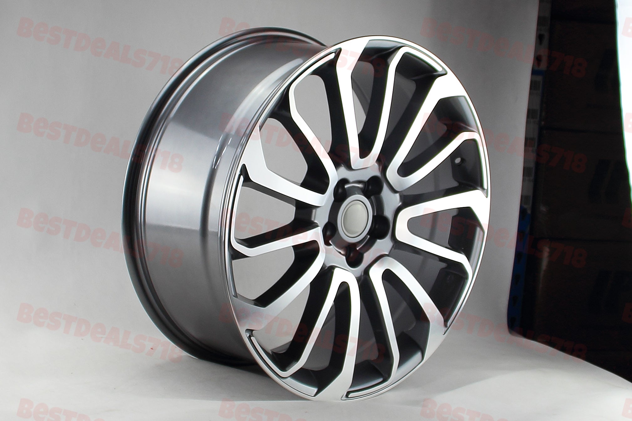 W795 Gunmetal Machined Face 20*9.5 ET45 5*120 CB72.6 - Gun Hill Tire House (WTW - WHOLESALE TIRES & WHEELS)
