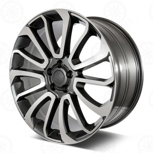 W795 Black Machined Face 22x9.5 ET45 5x120 CB72.6 D959 - Gun Hill Tire House (WTW - WHOLESALE TIRES & WHEELS)