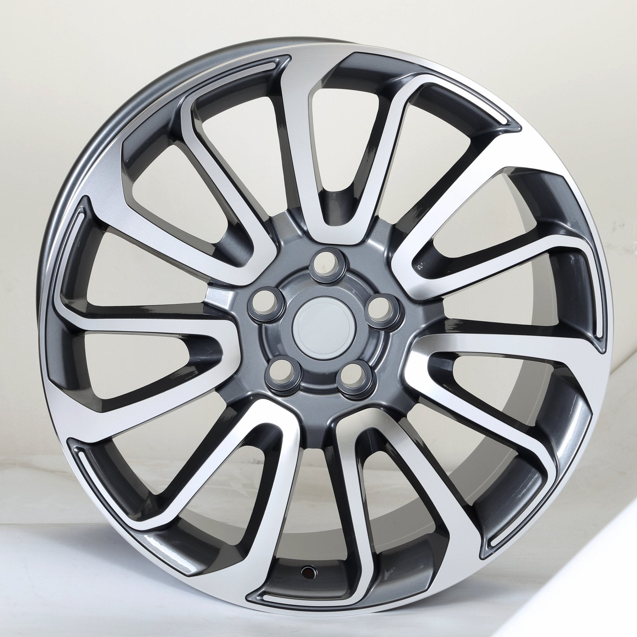 W795 Black Machined Face 22x9.5 ET45 5x120 CB72.6 D959 - Gun Hill Tire House (WTW - WHOLESALE TIRES & WHEELS)