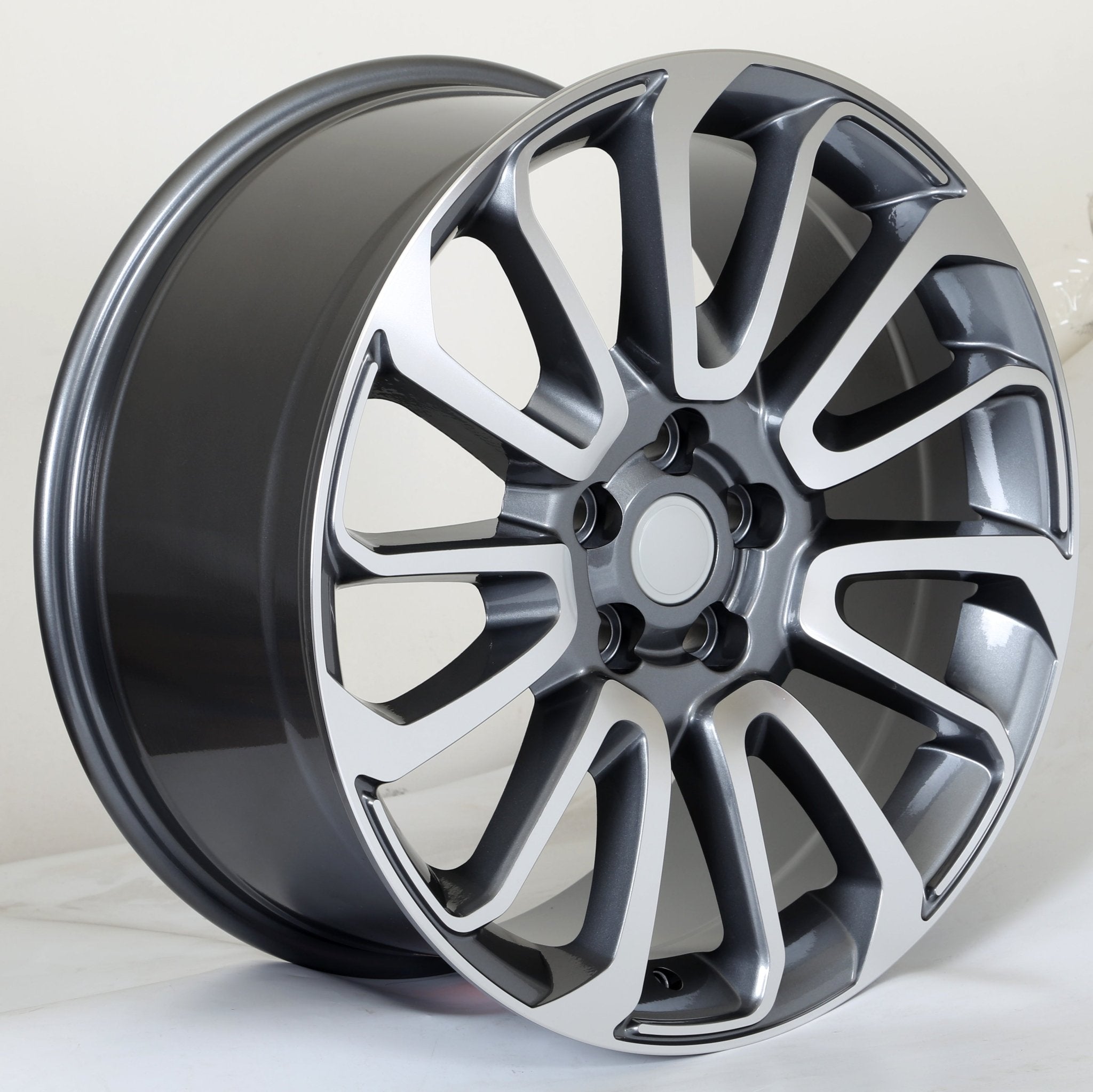 W795 Black Machined Face 22x9.5 ET45 5x120 CB72.6 D959 - Gun Hill Tire House (WTW - WHOLESALE TIRES & WHEELS)