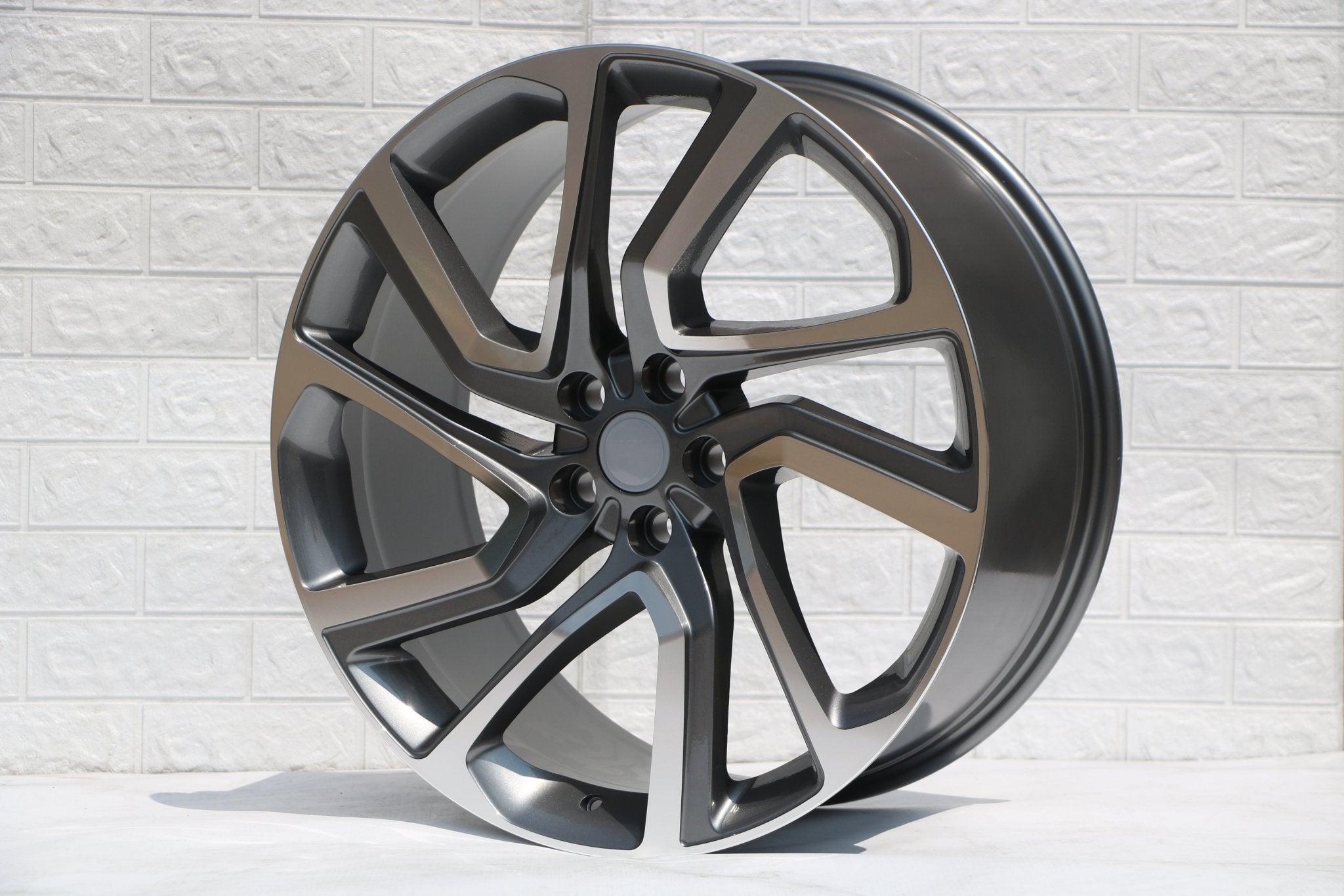 W797 Gunmetal Machined Face 22x9.5 ET45 5x120 CB72.6 - Gun Hill Tire House (WTW - WHOLESALE TIRES & WHEELS)