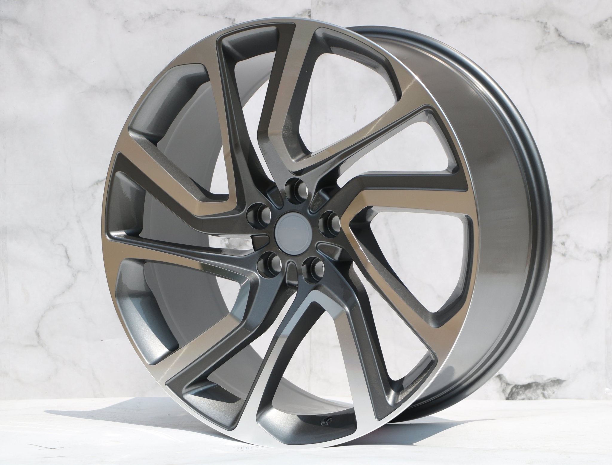 W797 Gunmetal Machined Face 22x9.5 ET45 5x120 CB72.6 - Gun Hill Tire House (WTW - WHOLESALE TIRES & WHEELS)