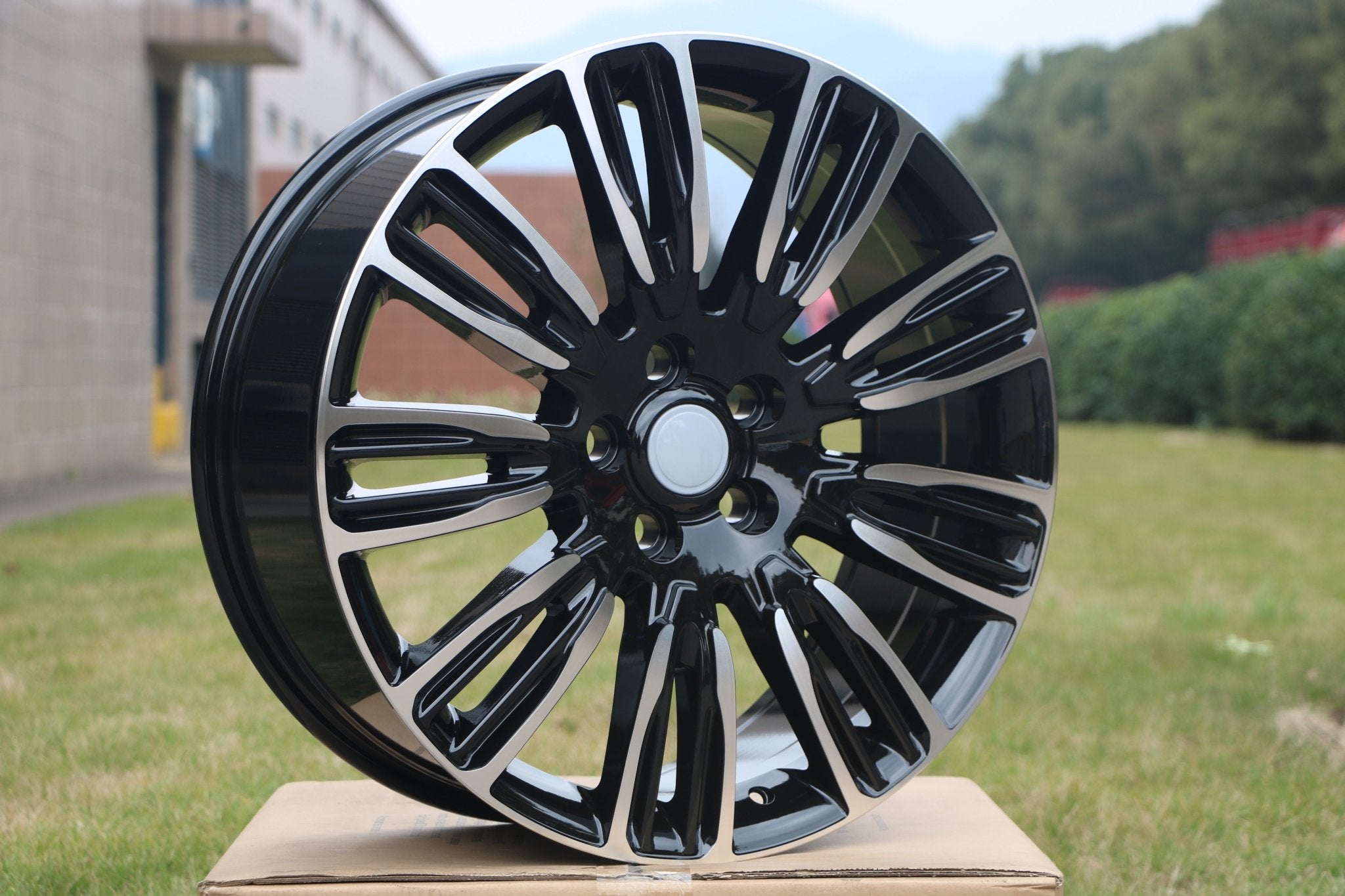 W798 D1292 Black Machined Face 22x9.5 ET45 5x120 CB72.6 - Gun Hill Tire House (WTW - WHOLESALE TIRES & WHEELS)