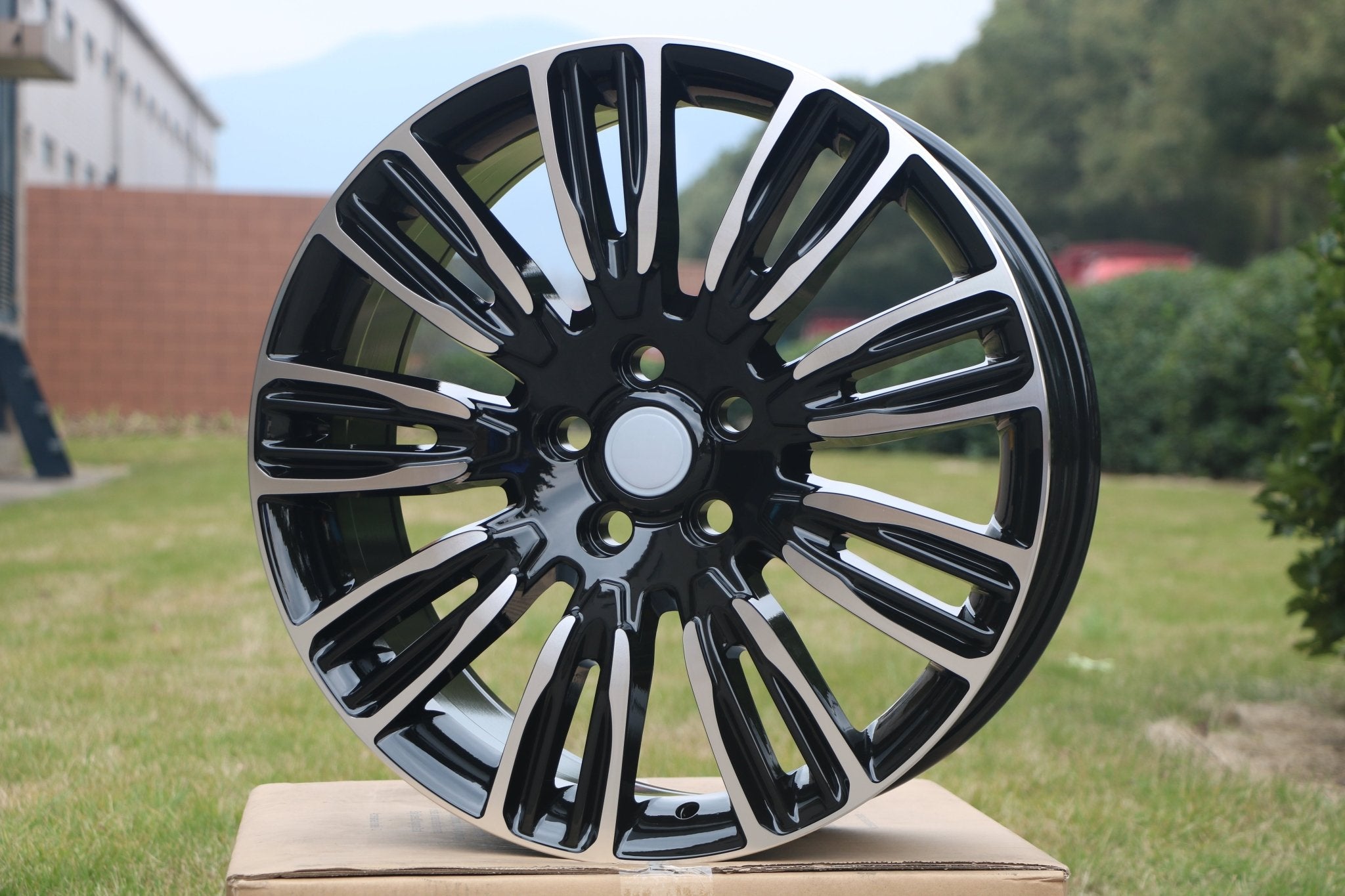 W798 D1292 Black Machined Face 22x9.5 ET45 5x120 CB72.6 - Gun Hill Tire House (WTW - WHOLESALE TIRES & WHEELS)