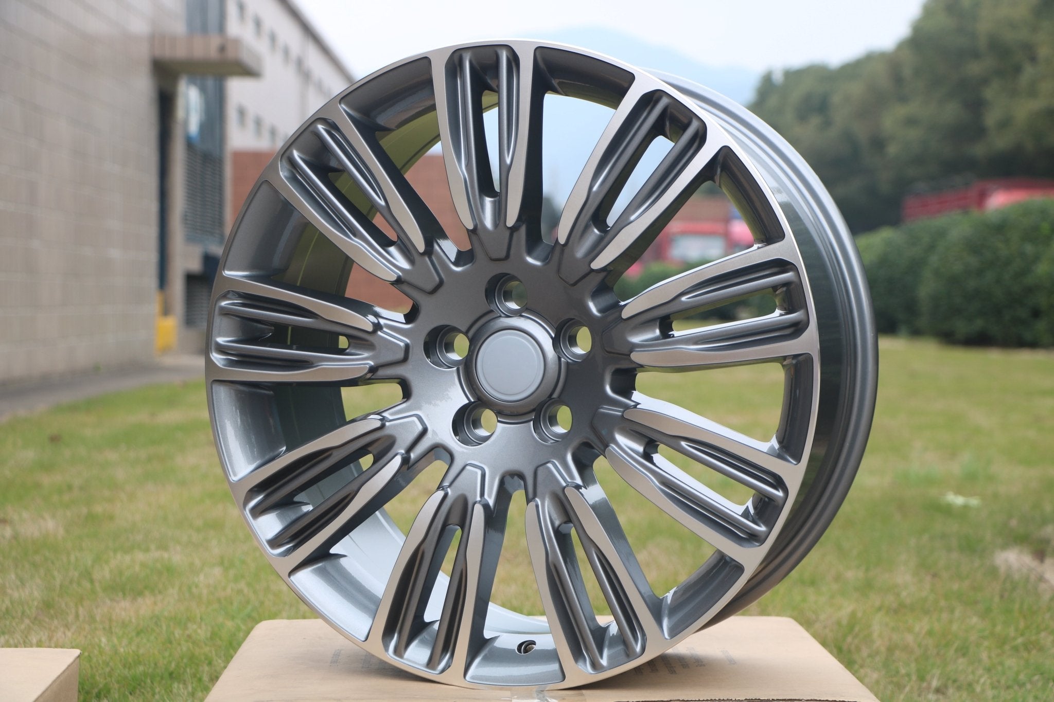 W798 Gunmetal Machined Face 22x9.5 ET45 5x120 CB72.6 - Gun Hill Tire House (WTW - WHOLESALE TIRES & WHEELS)