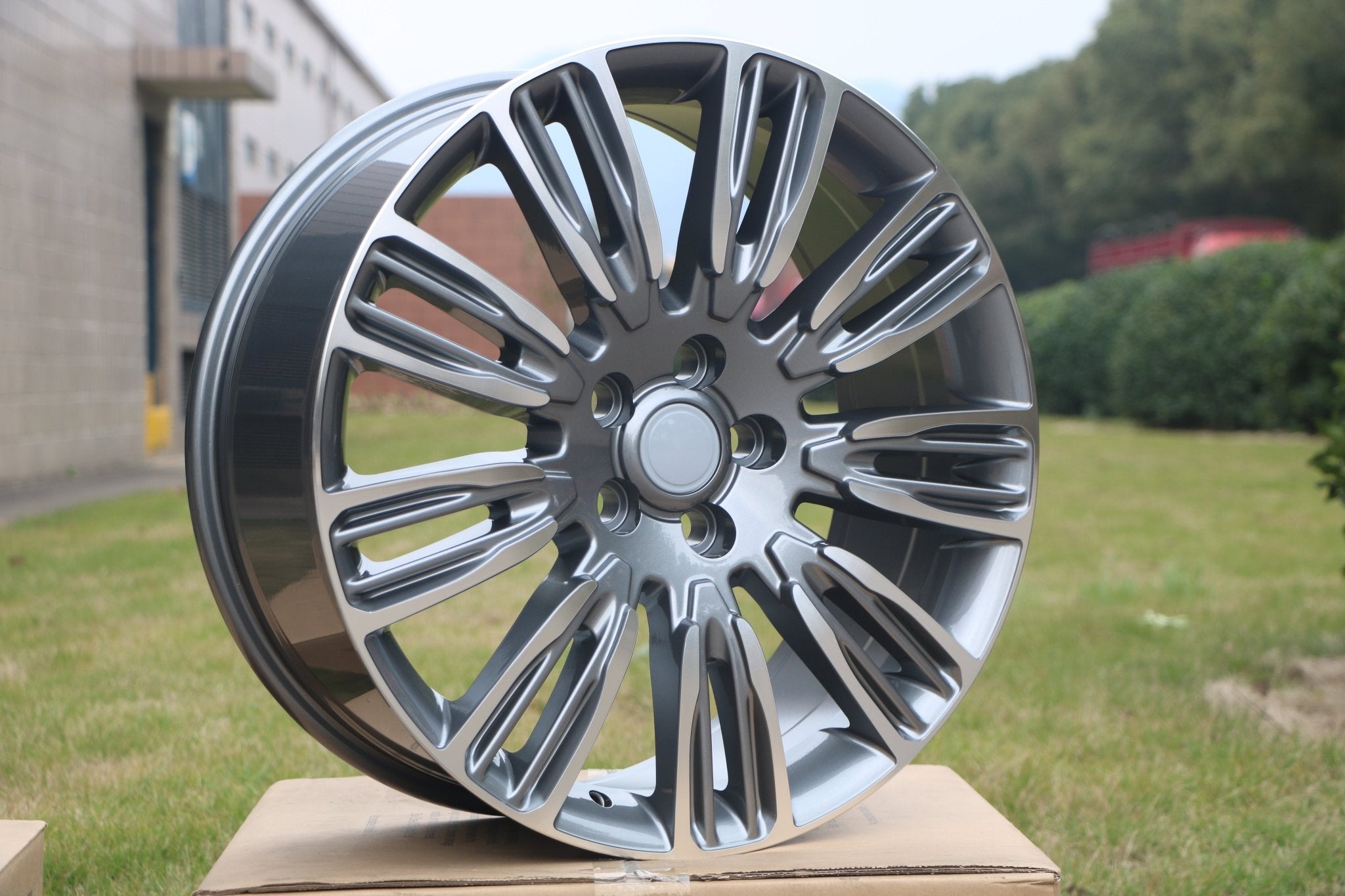 W798 Gunmetal Machined Face 22x9.5 ET45 5x120 CB72.6 - Gun Hill Tire House (WTW - WHOLESALE TIRES & WHEELS)