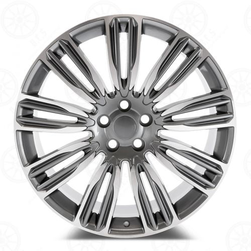 W798 Gunmetal Machined Face 22x9.5 ET45 5x120 CB72.6 - Gun Hill Tire House (WTW - WHOLESALE TIRES & WHEELS)
