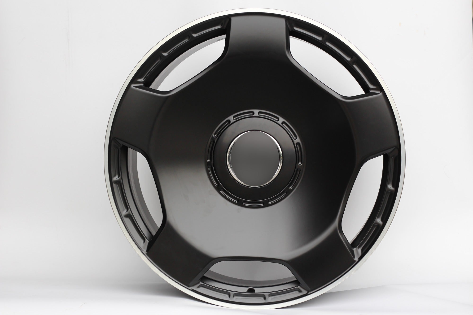 W805 8128 Satin Black Machined Lip 22x10 ET42 5x112 CB66.6 - Gun Hill Tire House (WTW - WHOLESALE TIRES & WHEELS)