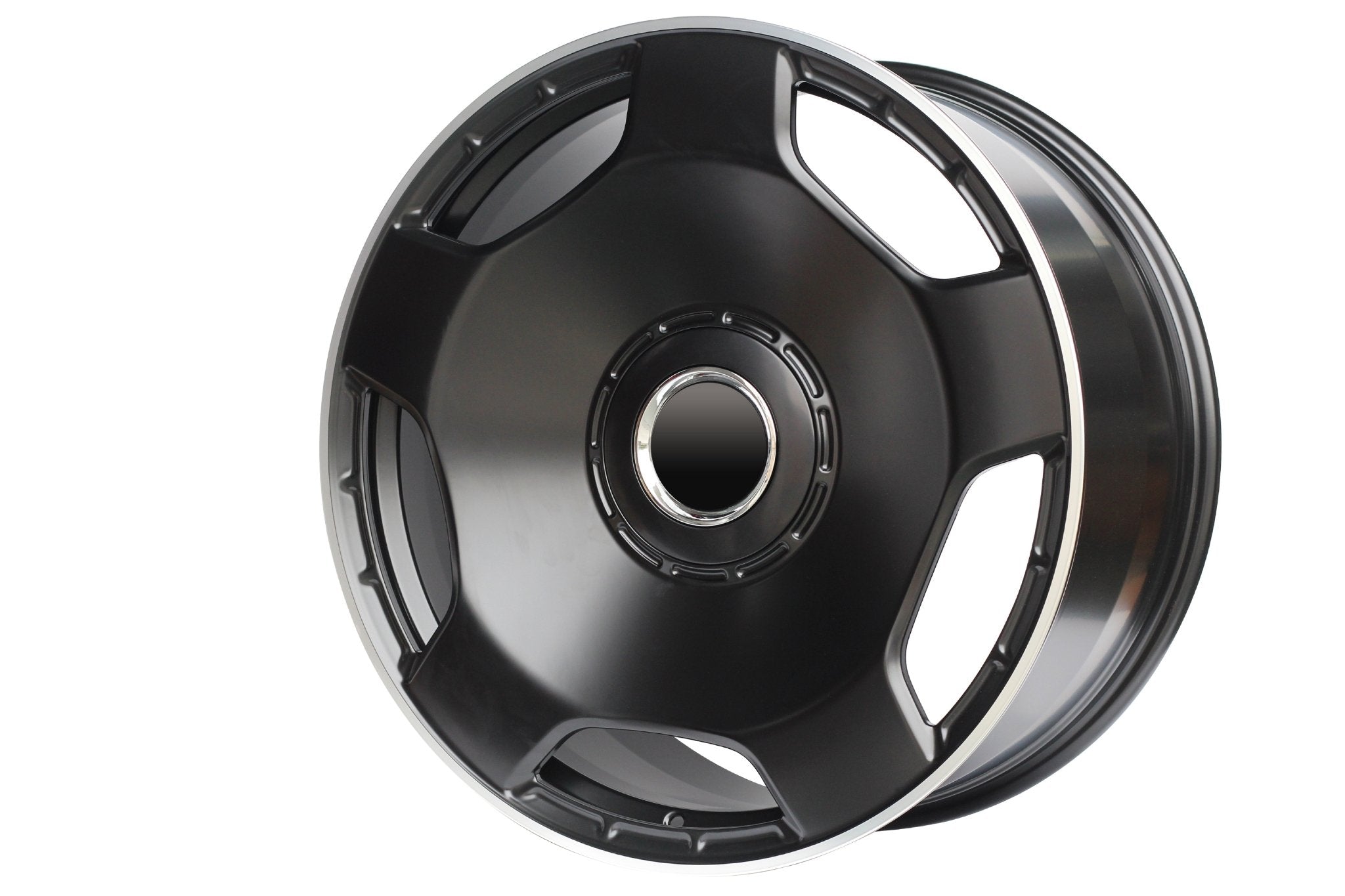 W805 8128 Satin Black Machined Lip 22x10 ET42 5x112 CB66.6 - Gun Hill Tire House (WTW - WHOLESALE TIRES & WHEELS)