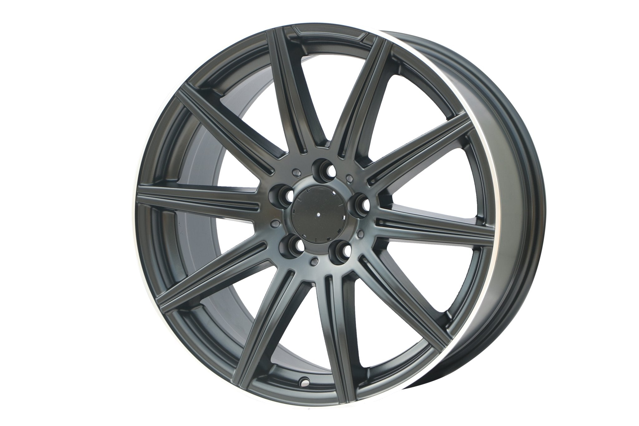 W806 Satin Black Machined Lip 18*9.5 ET35 CB66.6 5x112 - Gun Hill Tire House (WTW - WHOLESALE TIRES & WHEELS)