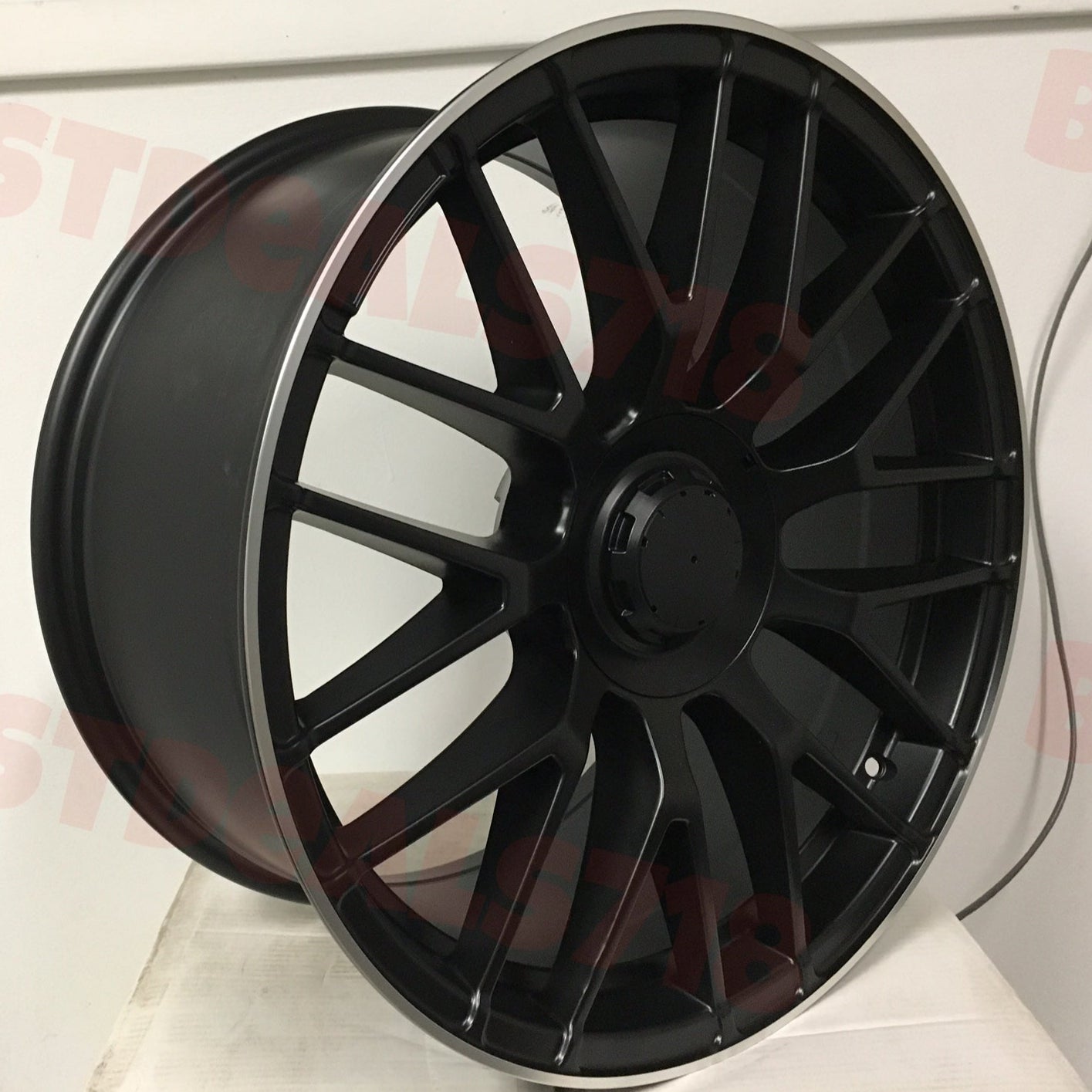 W807 1268 Satin Black Machined Lip 20x9.0 ET35 5x112 CB66.6 - Gun Hill Tire House (WTW - WHOLESALE TIRES & WHEELS)