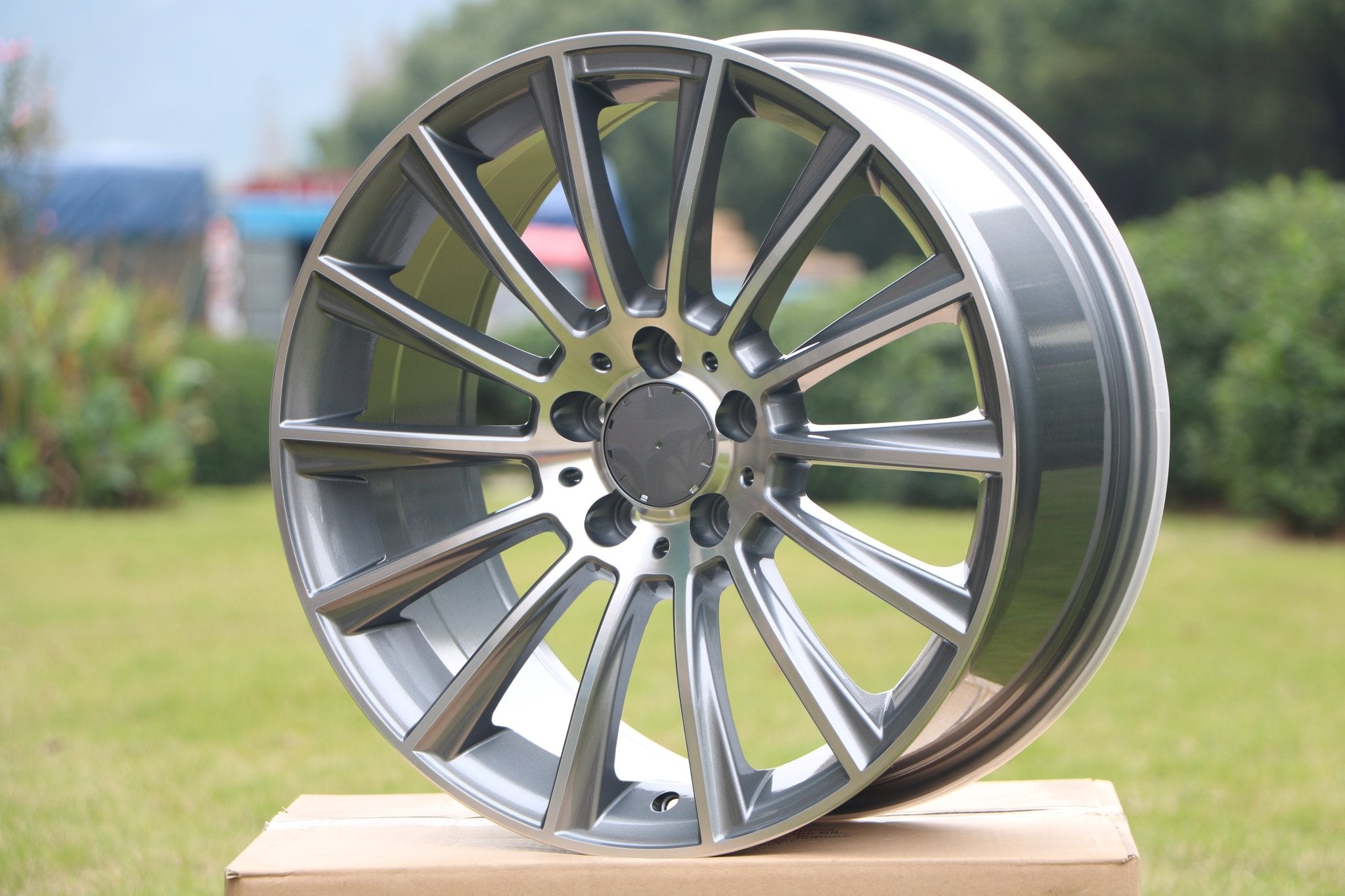 W813 Gunmetal Machined Face 22x10.0 ET45 5x112 CB66.6 - Gun Hill Tire House (WTW - WHOLESALE TIRES & WHEELS)