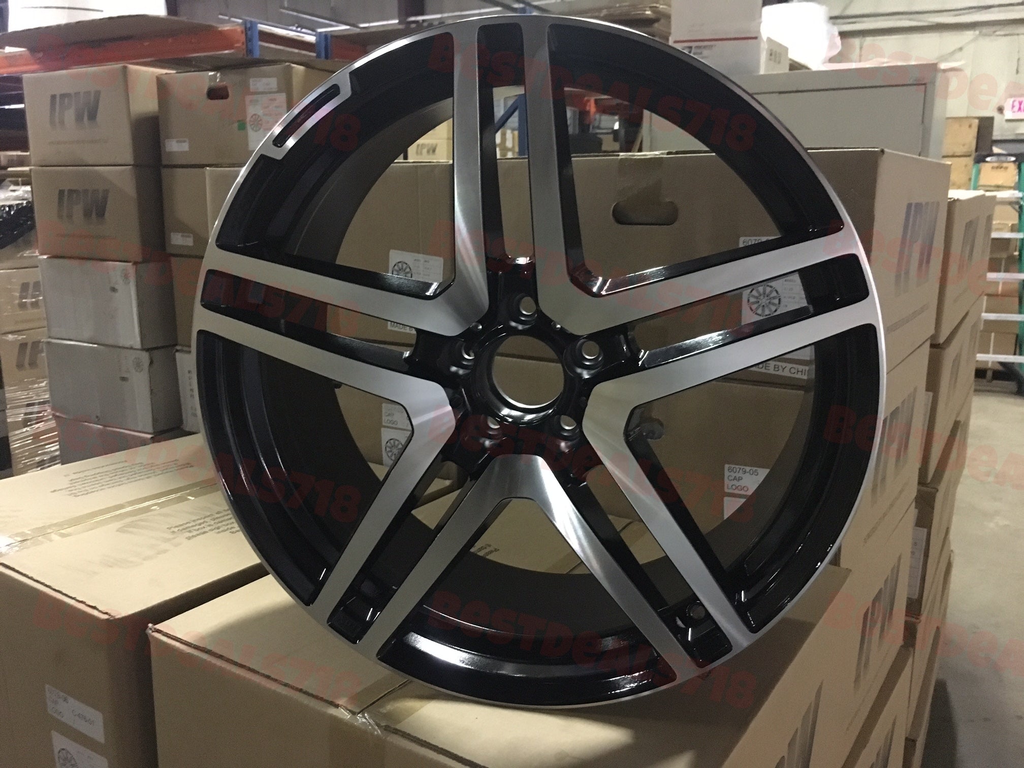W815 Black Machined Face 20x9.5 ET35 5x112 CB66.6 - Gun Hill Tire House (WTW - WHOLESALE TIRES & WHEELS)