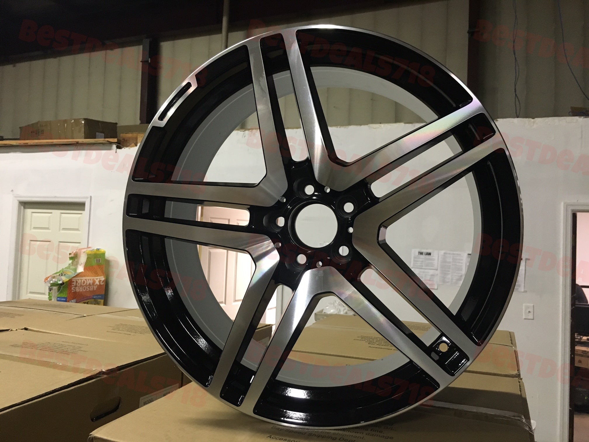 W815 Gunmetal Machined Face 20*9.5 ET35 5*112 CB66.56 - Gun Hill Tire House (WTW - WHOLESALE TIRES & WHEELS)