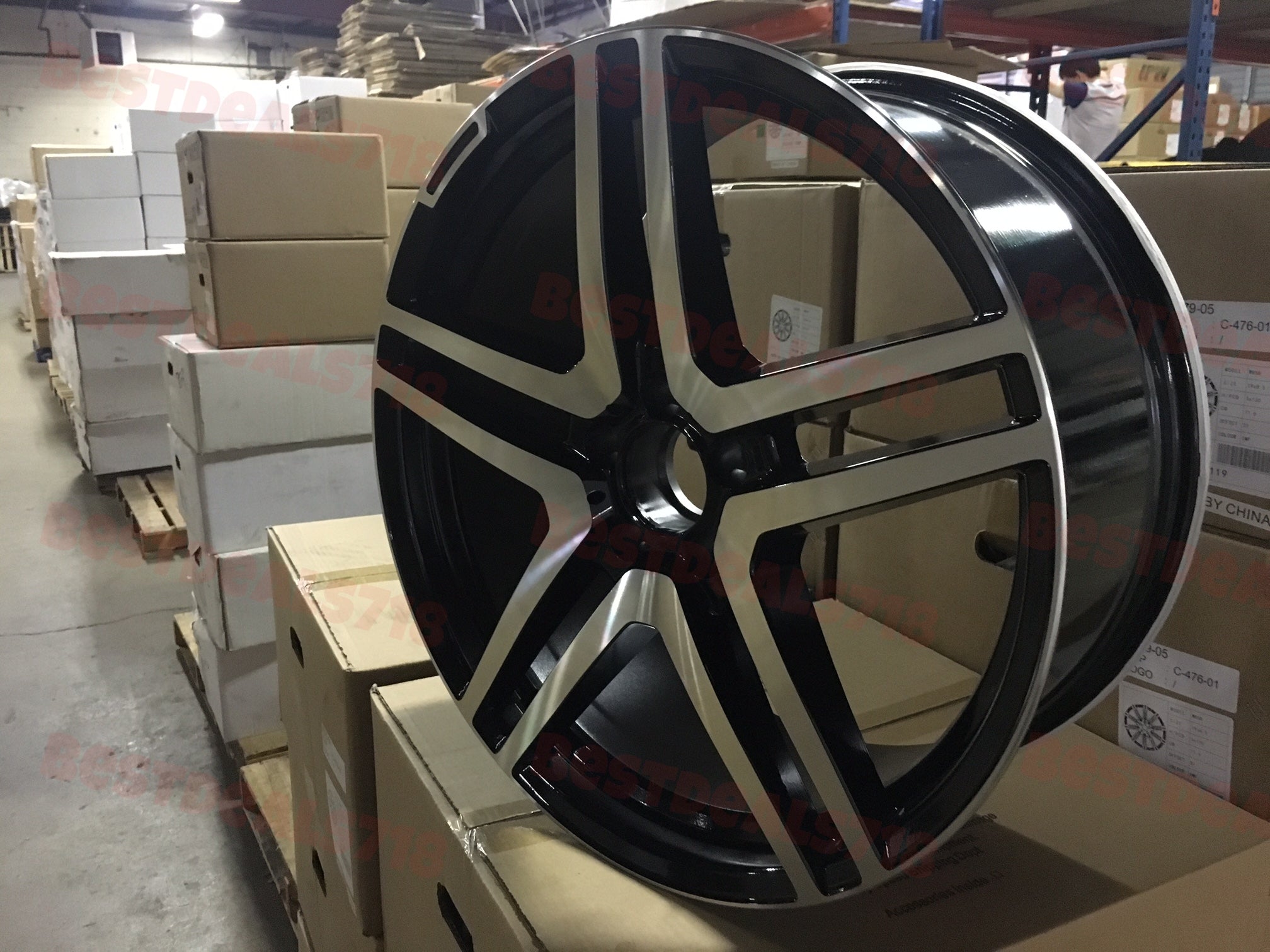 W815 Gunmetal Machined Face 20*9.5 ET35 5*112 CB66.56 - Gun Hill Tire House (WTW - WHOLESALE TIRES & WHEELS)