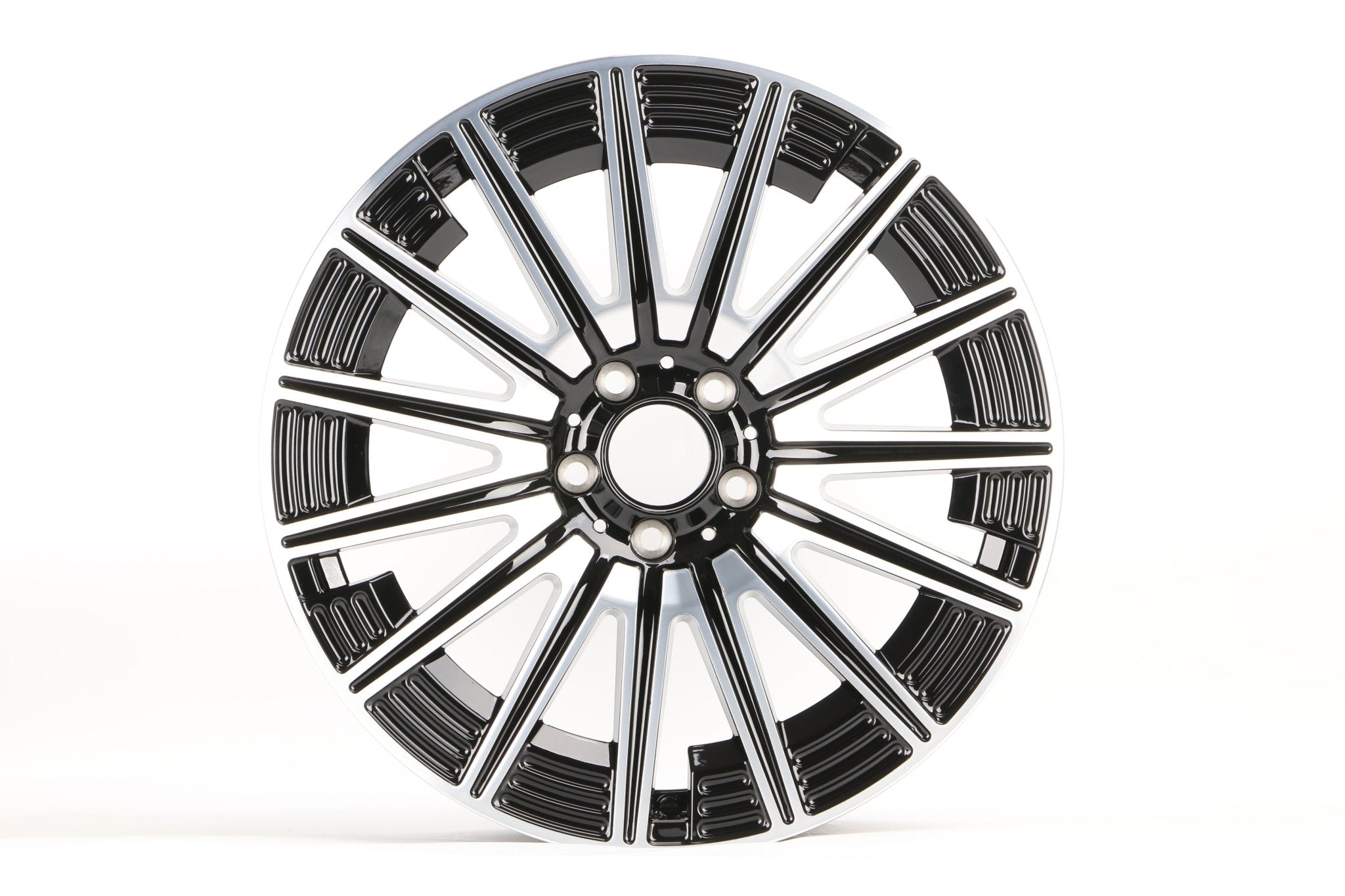 W819 IVF - 3176 Black Machined Face 19x8.5 ET36 5x112 CB66.5 - Gun Hill Tire House (WTW - WHOLESALE TIRES & WHEELS)