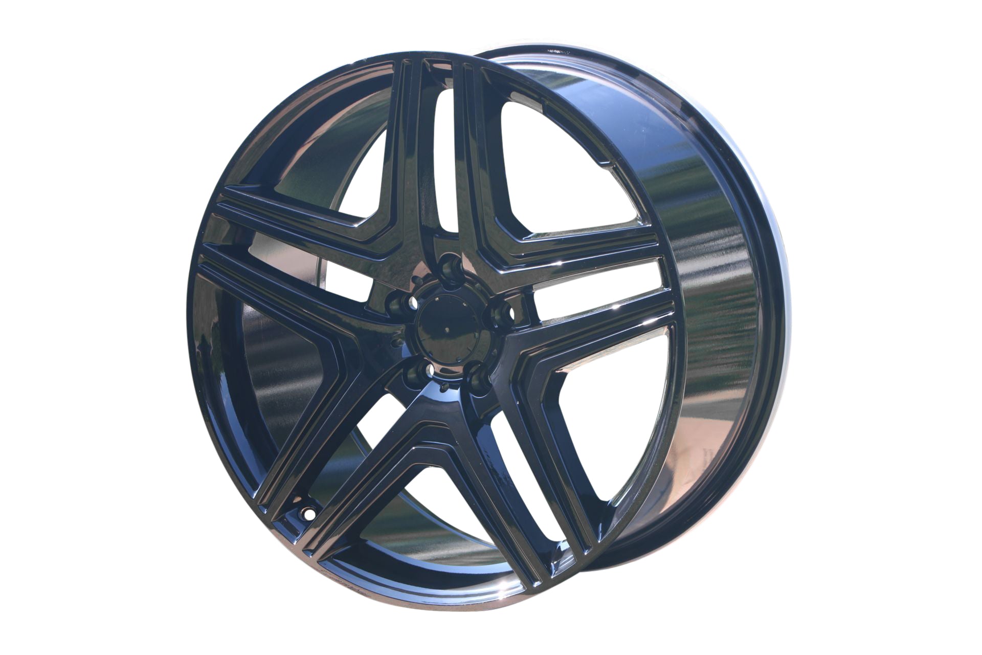 W824 Gloss Black 22x10.0 ET48 5x112 CB66.6 - Gun Hill Tire House (WTW - WHOLESALE TIRES & WHEELS)