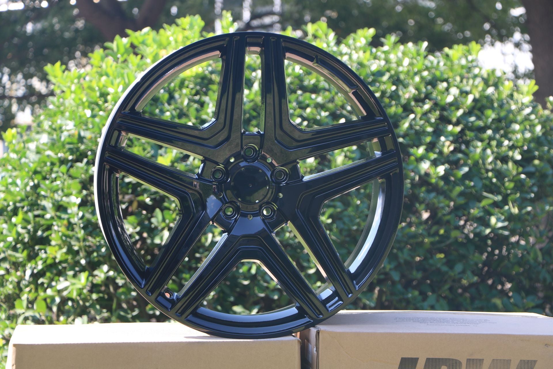W824 Gloss Black 22x10.0 ET48 5x112 CB66.6 - Gun Hill Tire House (WTW - WHOLESALE TIRES & WHEELS)