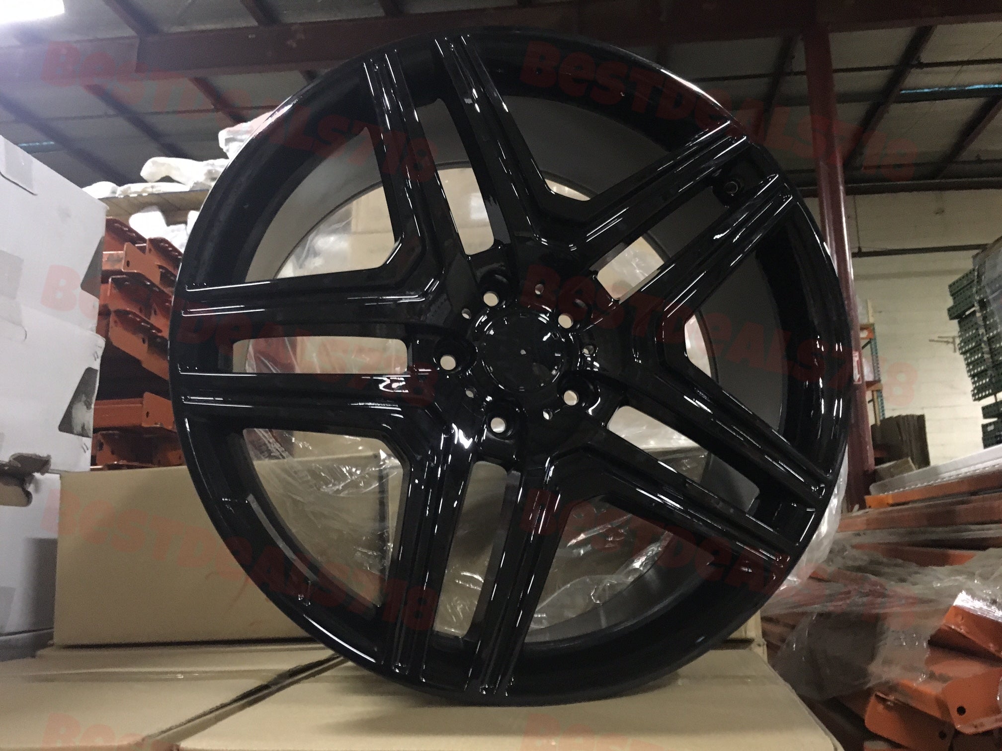 W824 Gloss Black 22x10.0 ET48 5x112 CB66.6 - Gun Hill Tire House (WTW - WHOLESALE TIRES & WHEELS)