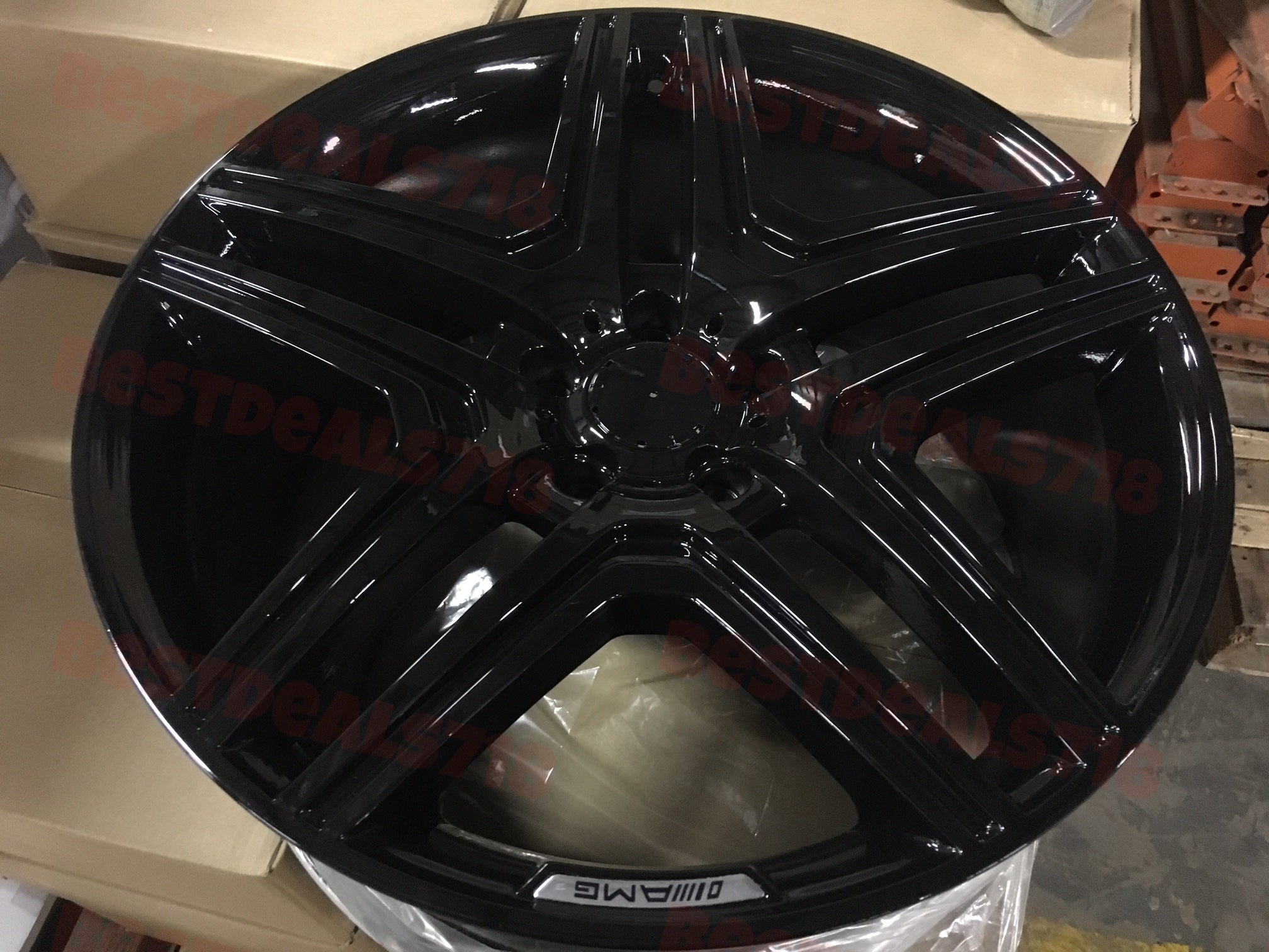 W824 Gloss Black 22x10.0 ET48 5x112 CB66.6 - Gun Hill Tire House (WTW - WHOLESALE TIRES & WHEELS)