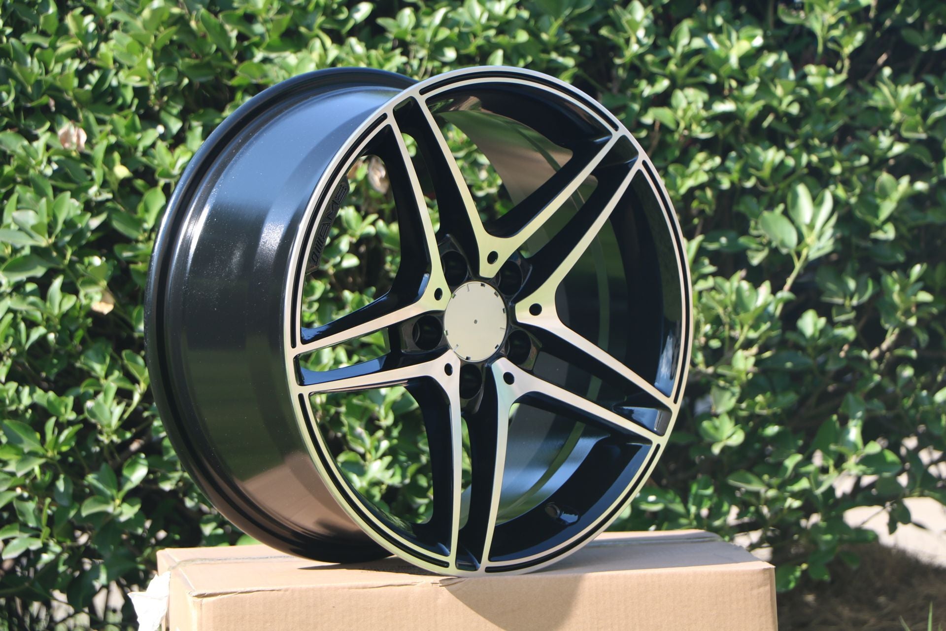 W828 Black Machined Face 18*8.0 ET45 5*112 CB66.6 - Gun Hill Tire House (WTW - WHOLESALE TIRES & WHEELS)