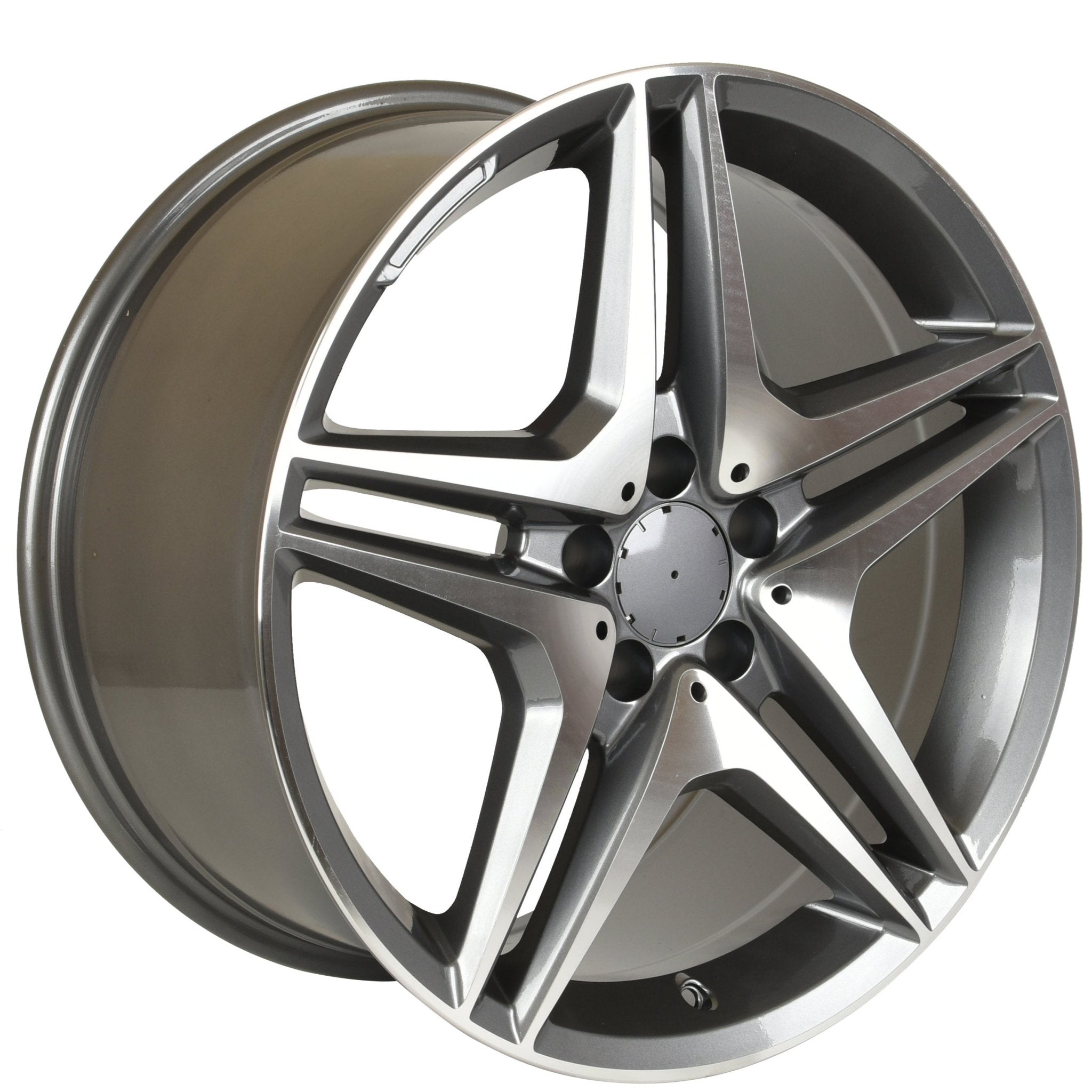 W828 Gunmetal Machined Face 19*8.5 ET45 PCD5*112 CB66.6 - Gun Hill Tire House (WTW - WHOLESALE TIRES & WHEELS)