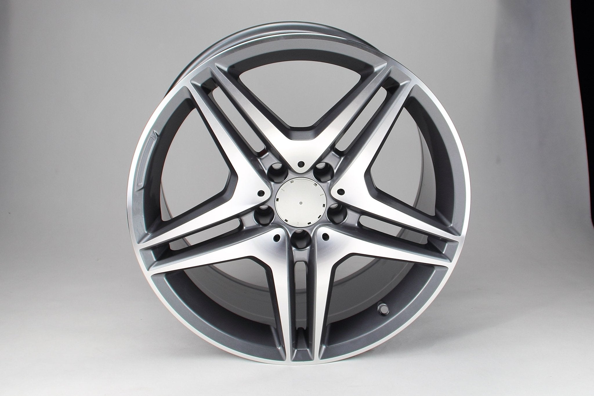 W828 Gunmetal Machined Face 18*9.5 ET45 5*112 CB66.6 - Gun Hill Tire House (WTW - WHOLESALE TIRES & WHEELS)