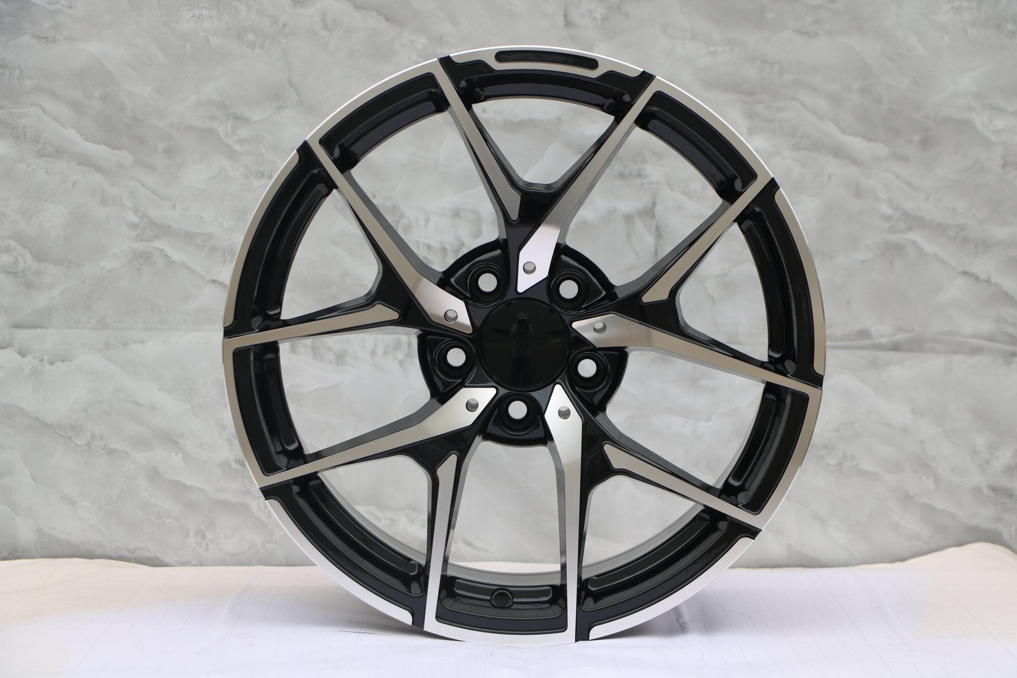 W838 Black Machined Face 20x9.5 ET45 5x112 CB66.6 - Gun Hill Tire House (WTW - WHOLESALE TIRES & WHEELS)