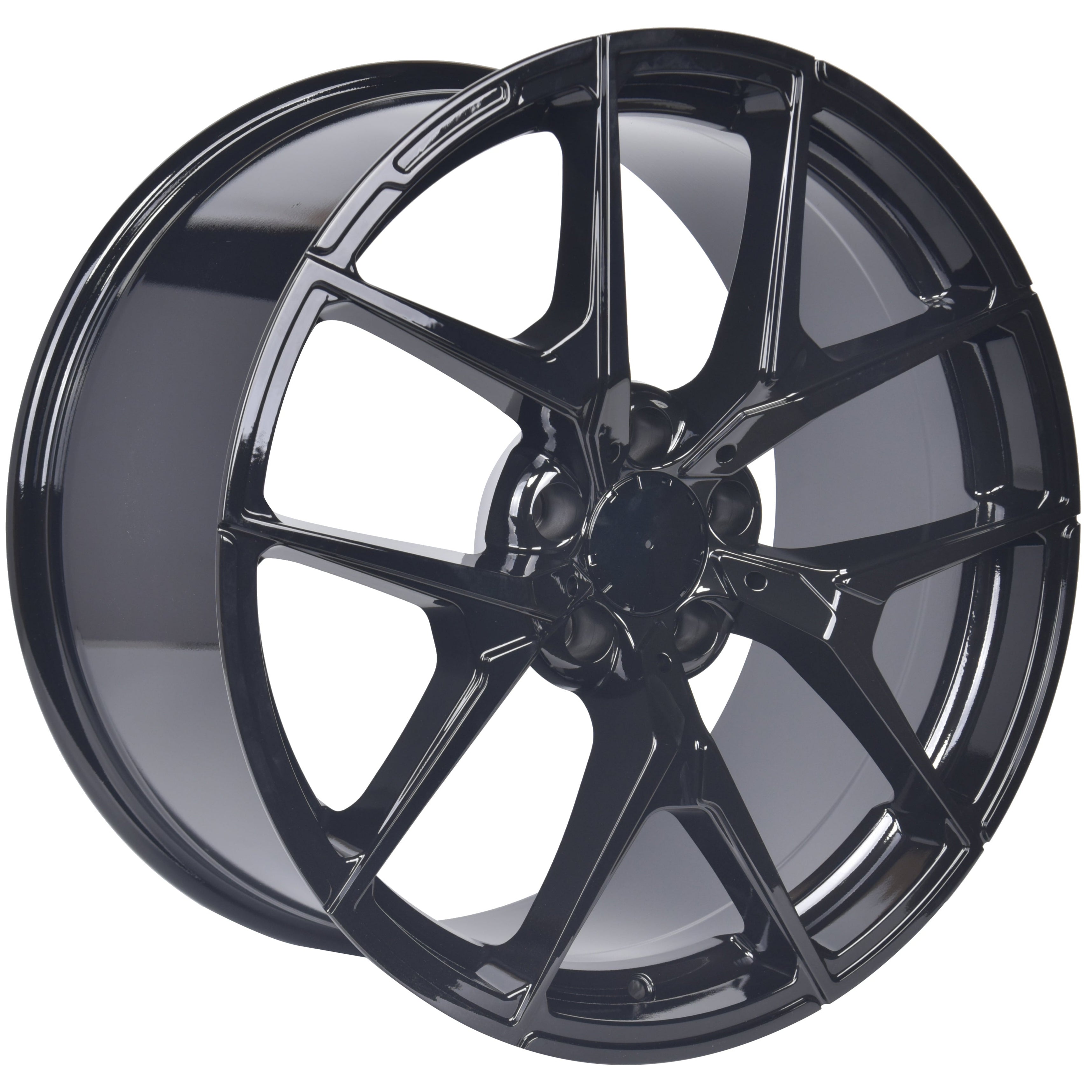 W838 Gloss Black 18x8.5 Et35 5x112 CB66.6