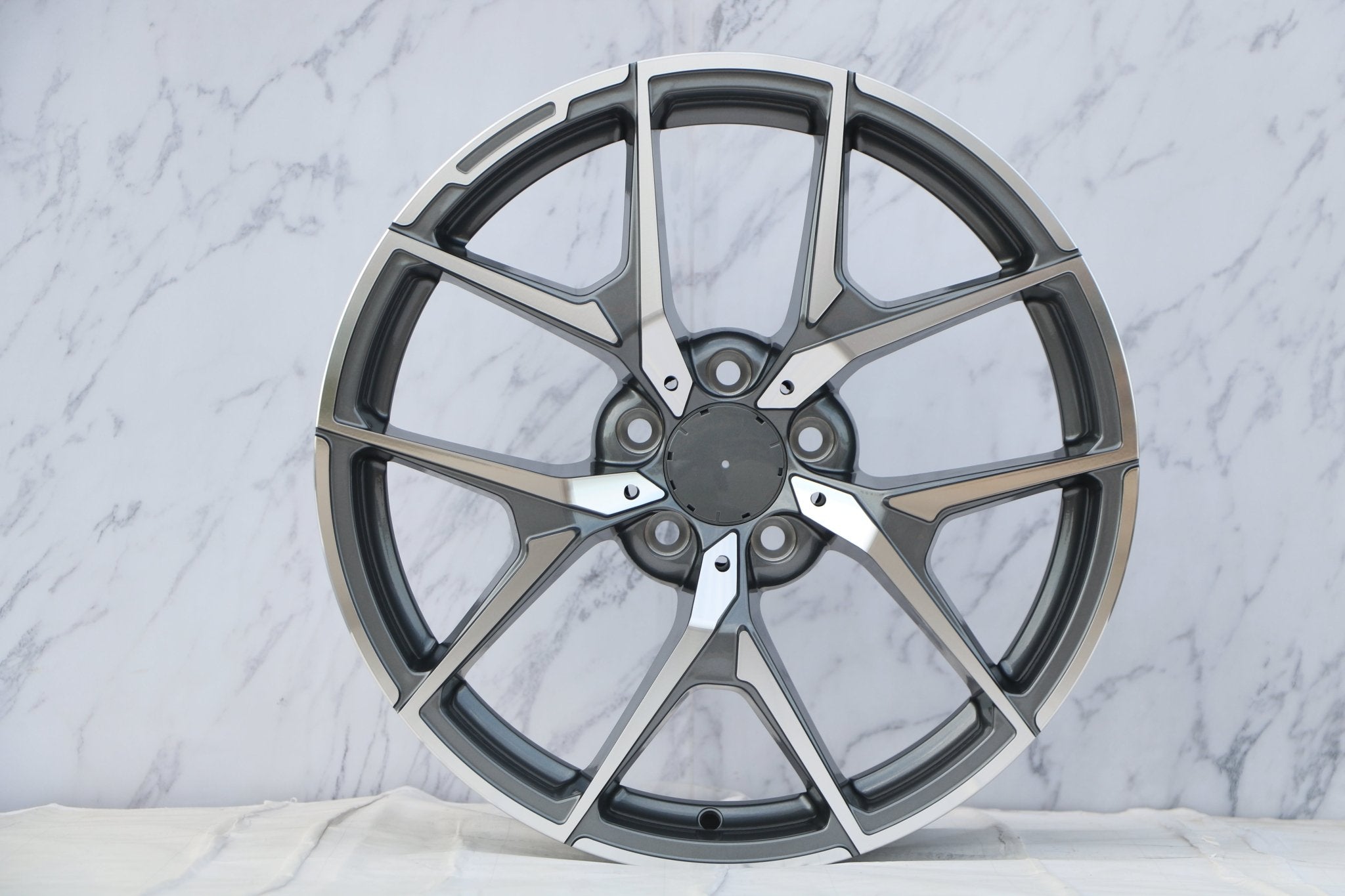 W838 D1225 Gunmetal Machined Face 20*9.5 ET45 5x112 CB66.6 - Gun Hill Tire House (WTW - WHOLESALE TIRES & WHEELS)