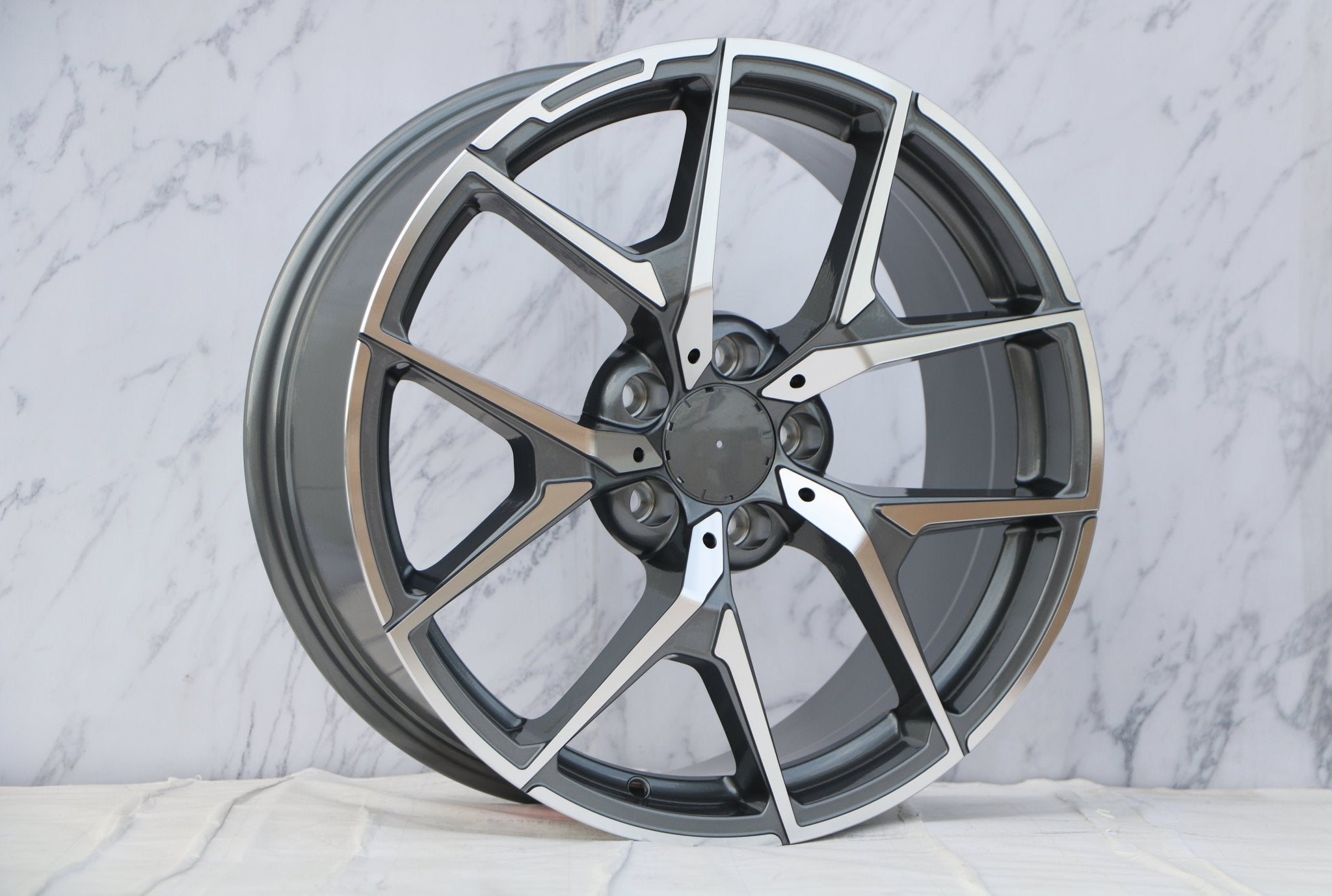 W838 D1225 Gunmetal Machined Face 20*9.5 ET45 5x112 CB66.6 - Gun Hill Tire House (WTW - WHOLESALE TIRES & WHEELS)