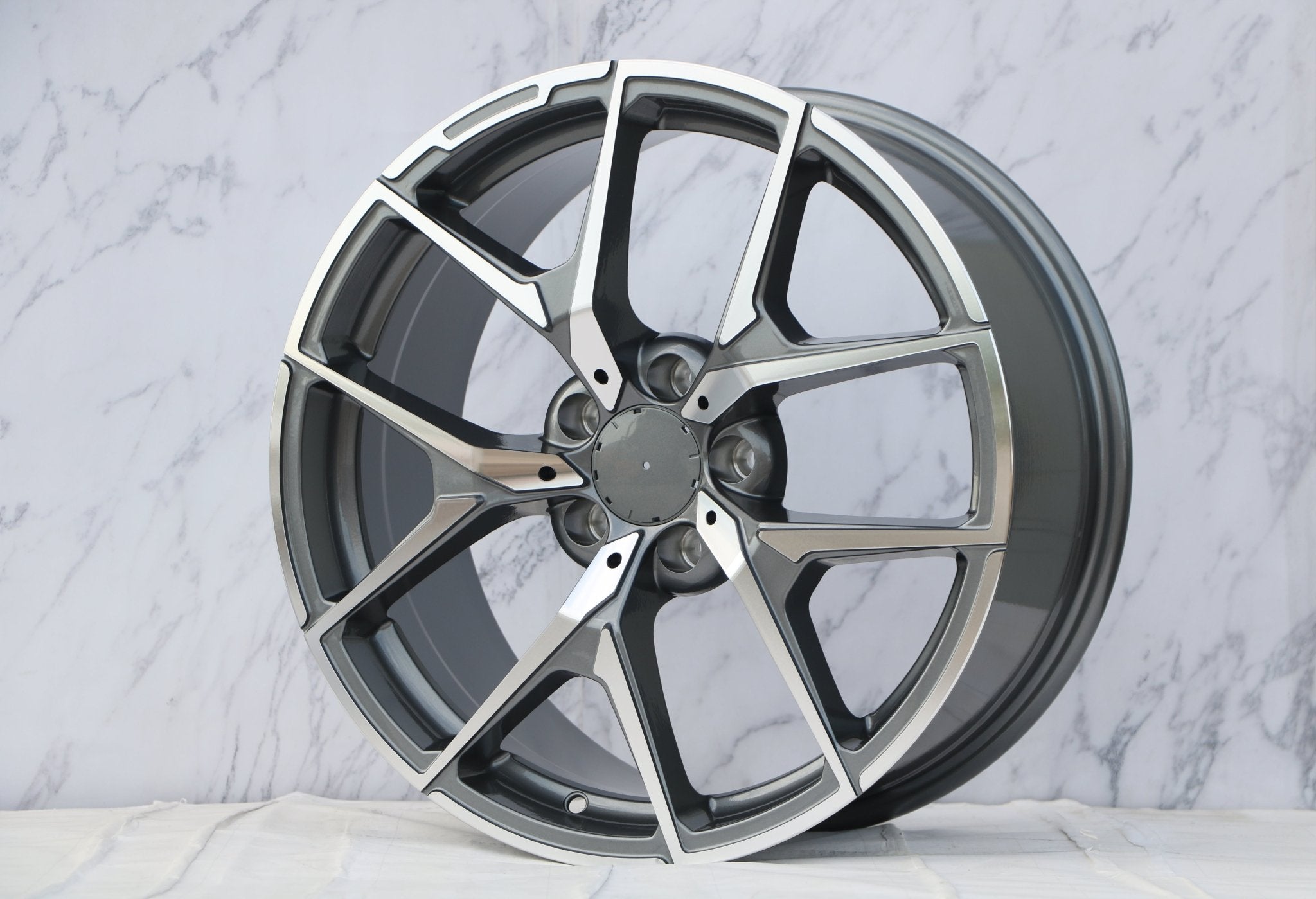 W838 D1225 Gunmetal Machined Face 20*9.5 ET45 5x112 CB66.6 - Gun Hill Tire House (WTW - WHOLESALE TIRES & WHEELS)
