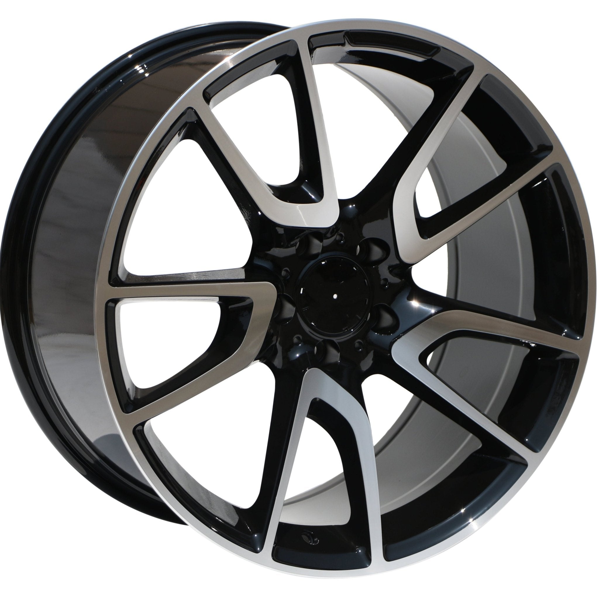 W839 Black Machined Face 19x9.5 ET35 5x112 CB66.6 - Gun Hill Tire House (WTW - WHOLESALE TIRES & WHEELS)