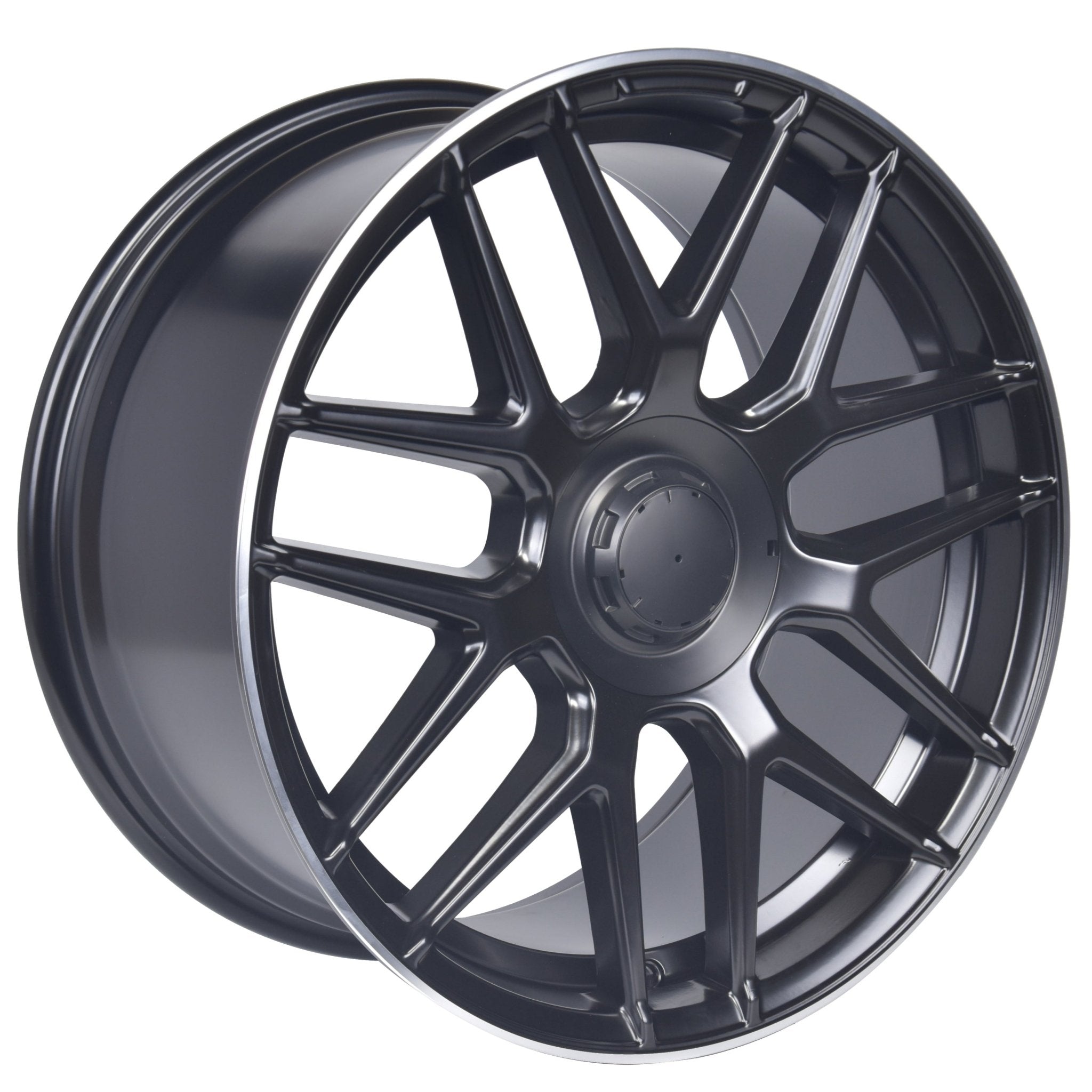 W840 1258A Satin Black Machined Lip 22x10.0 ET48 5x130 CB84.1 OLD CAP - Gun Hill Tire House (WTW - WHOLESALE TIRES & WHEELS)