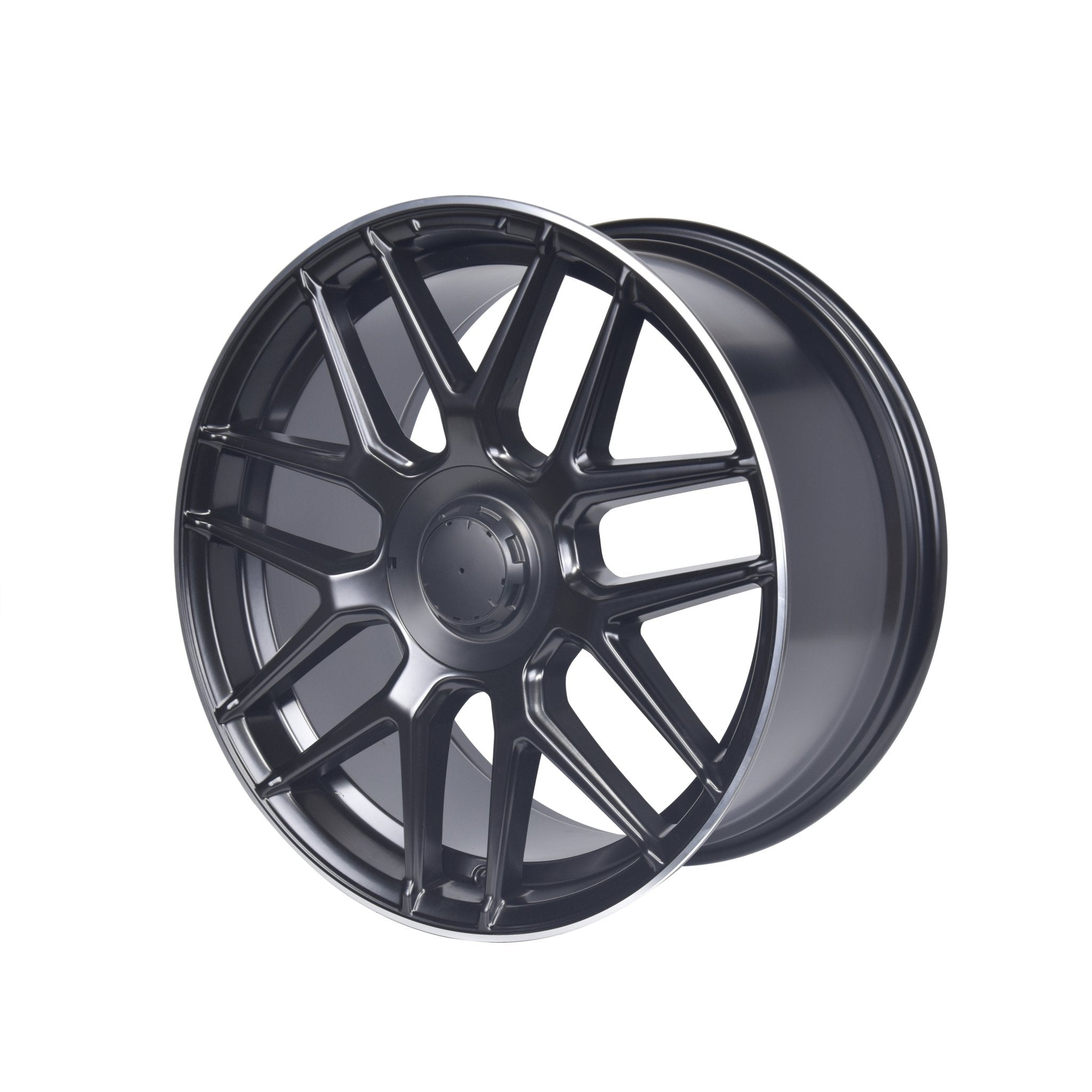 W840 1258A Satin Black Machined Lip 22x10.0 ET48 5x130 CB84.1 OLD CAP - Gun Hill Tire House (WTW - WHOLESALE TIRES & WHEELS)