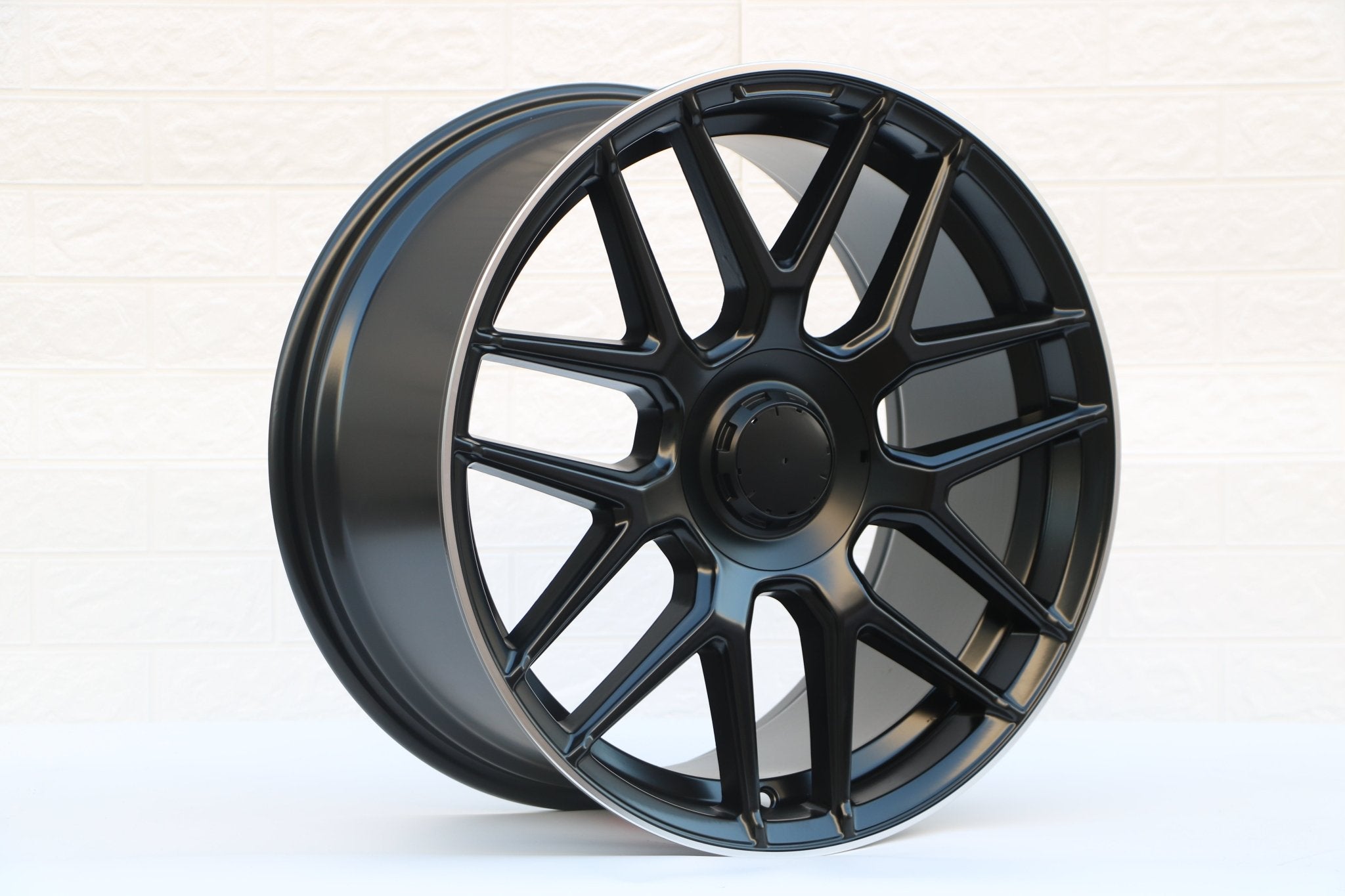 W840 1258A Satin Black Machined Lip 22x10.0 ET48 5x130 CB84.1 OLD CAP - Gun Hill Tire House (WTW - WHOLESALE TIRES & WHEELS)