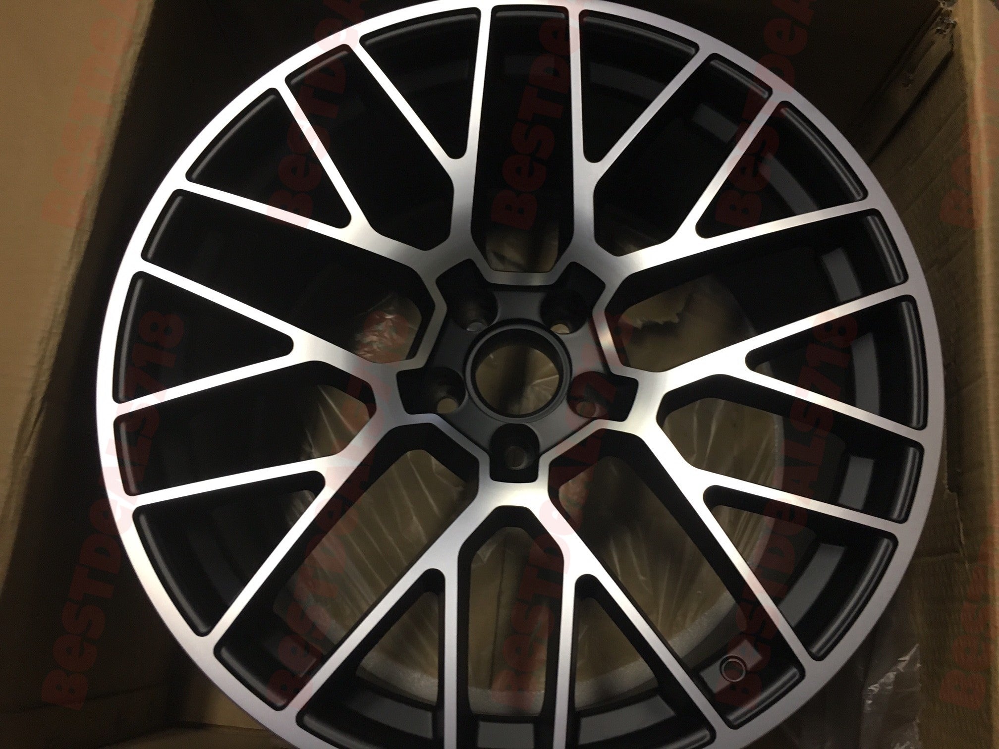 W845 1558 Black Machined Face 19x8.5 ET32 CB66.6 - Gun Hill Tire House (WTW - WHOLESALE TIRES & WHEELS)