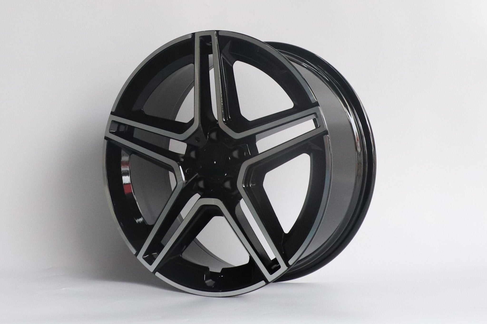 W847 D1694 Black Machined Face 20x9.5 ET35 5.x112 CB66.6 - Gun Hill Tire House (WTW - WHOLESALE TIRES & WHEELS)