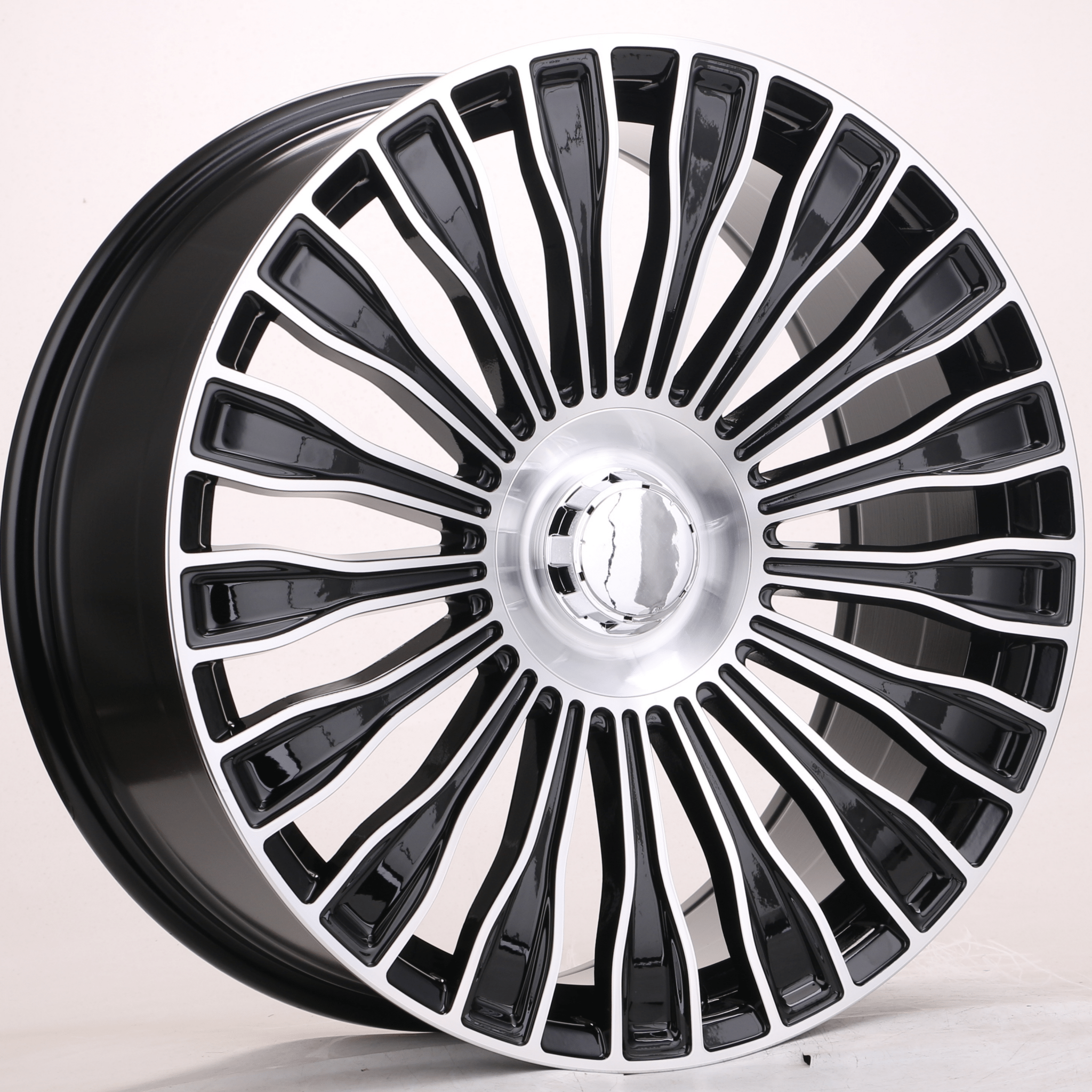 W848 iV - 313 Black Machined Face 22x9 ET32 5x112 CB66.56 - Gun Hill Tire House (WTW - WHOLESALE TIRES & WHEELS)