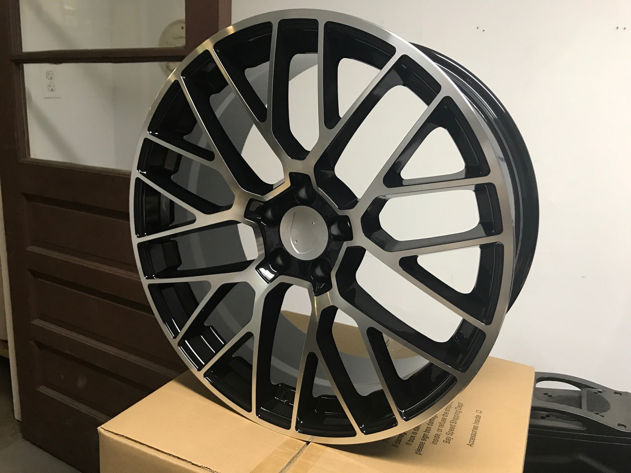 W854 XH1379 Black Machined Face 20x9.0 ET26 5x112 CB66.6 - Gun Hill Tire House (WTW - WHOLESALE TIRES & WHEELS)